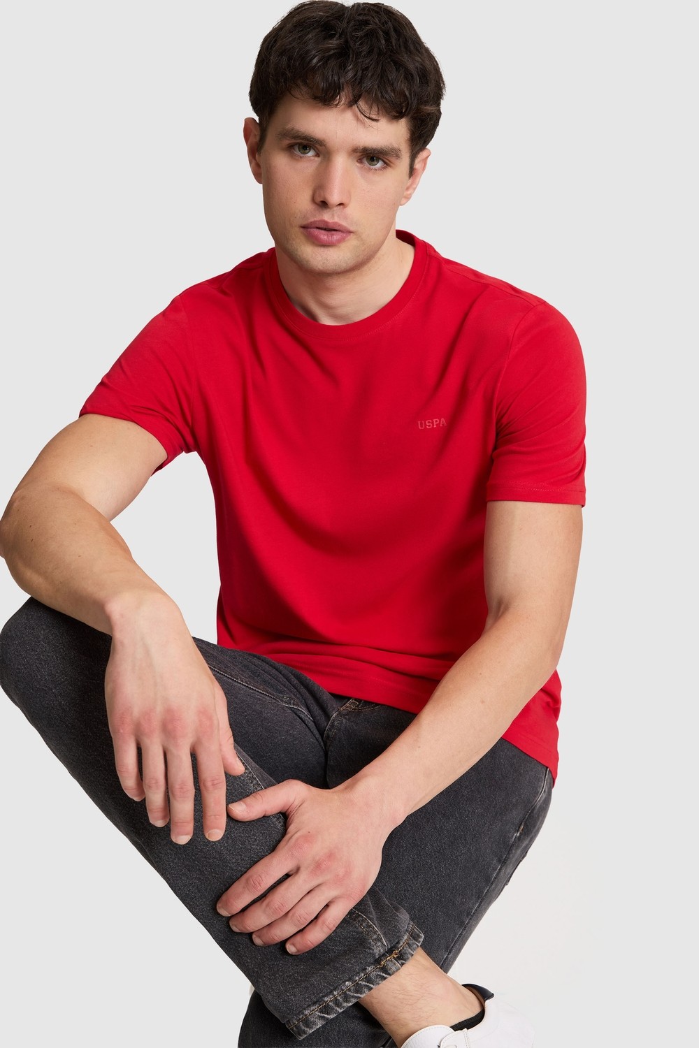 U.S. Polo Assn. Erkek Koyu Yeşil Regular Fit Polo Yaka Basic Tişört 50327022-VR079