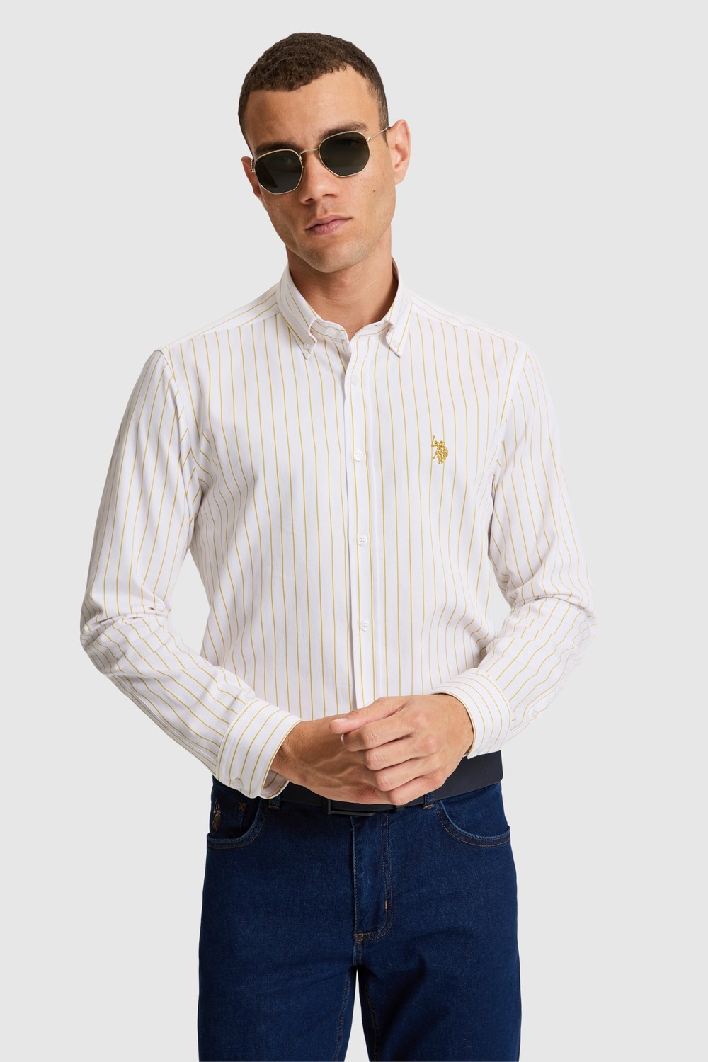 U.S. Polo Assn. Erkek Gömlek Desenli 50324745-VR235