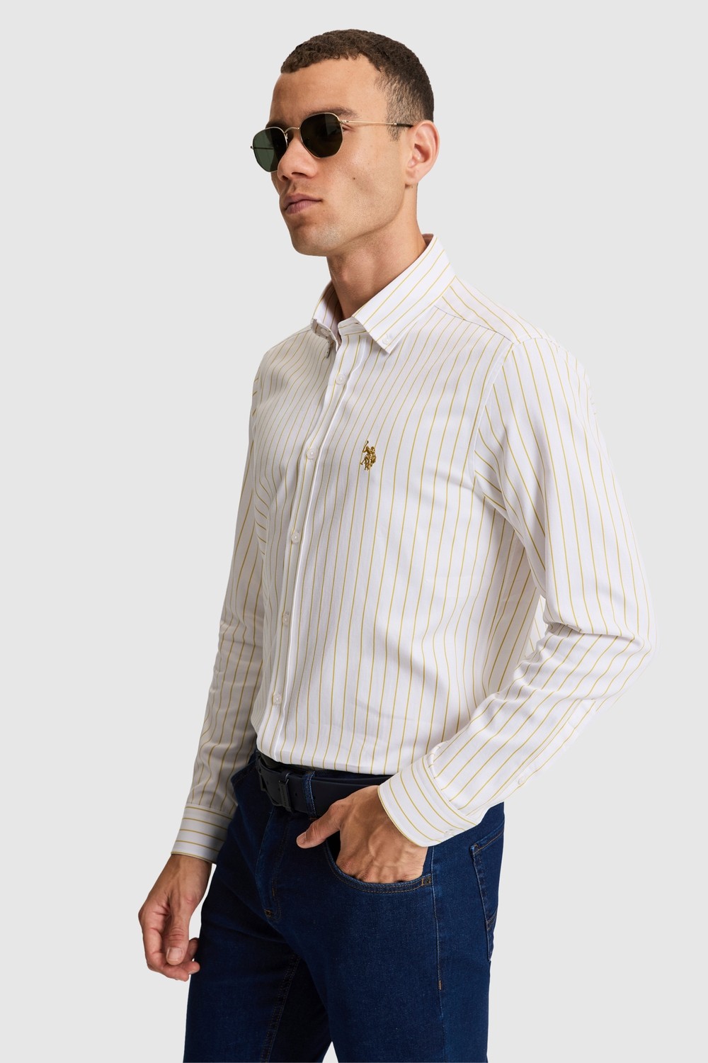 U.S. Polo Assn. Erkek Gömlek Desenli 50324745-VR235 görsel 3
