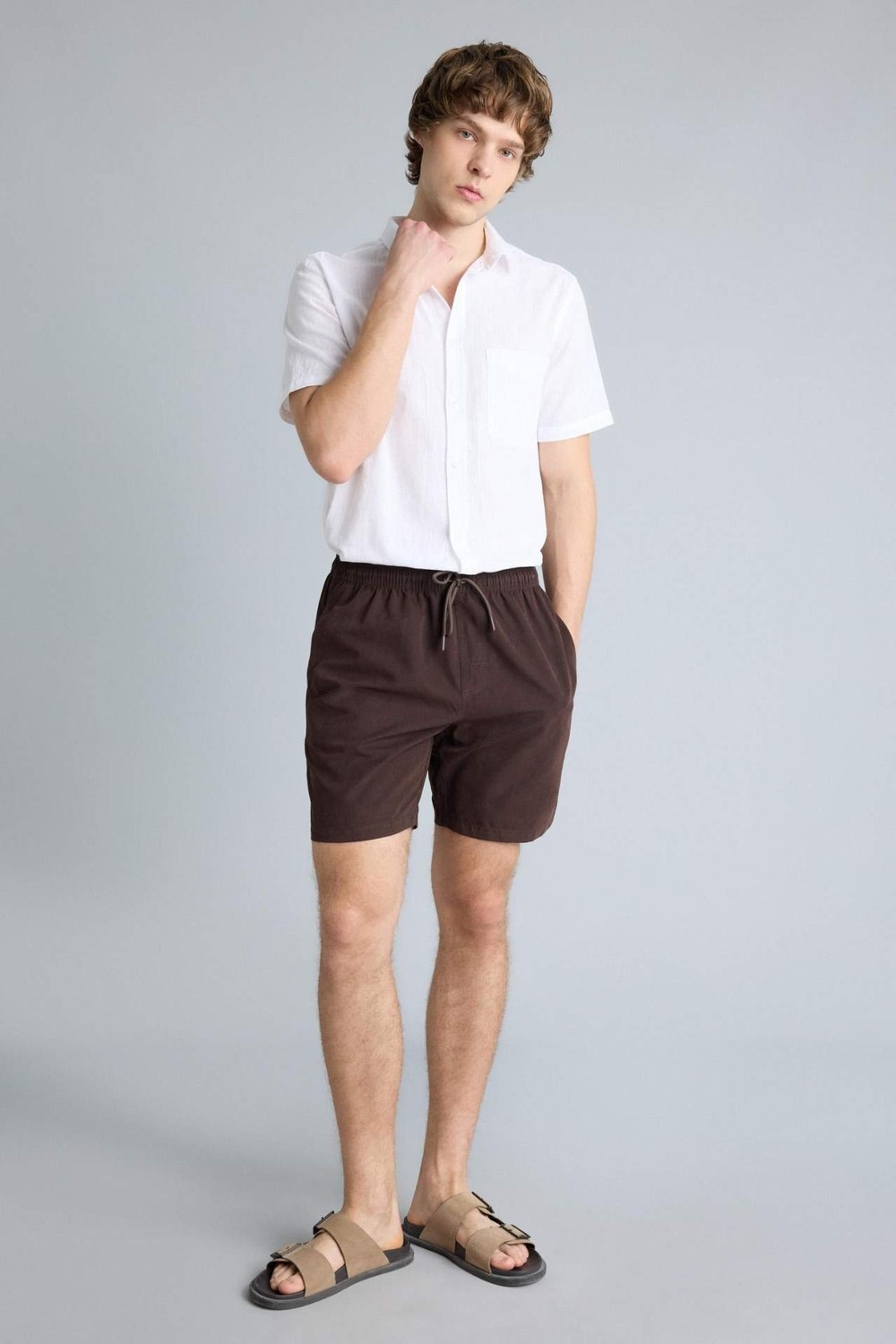 DeFacto Regular Fit Kısa Boy Yumuşak Tuşeli Deniz Şortu E0993AX26HS görsel 2