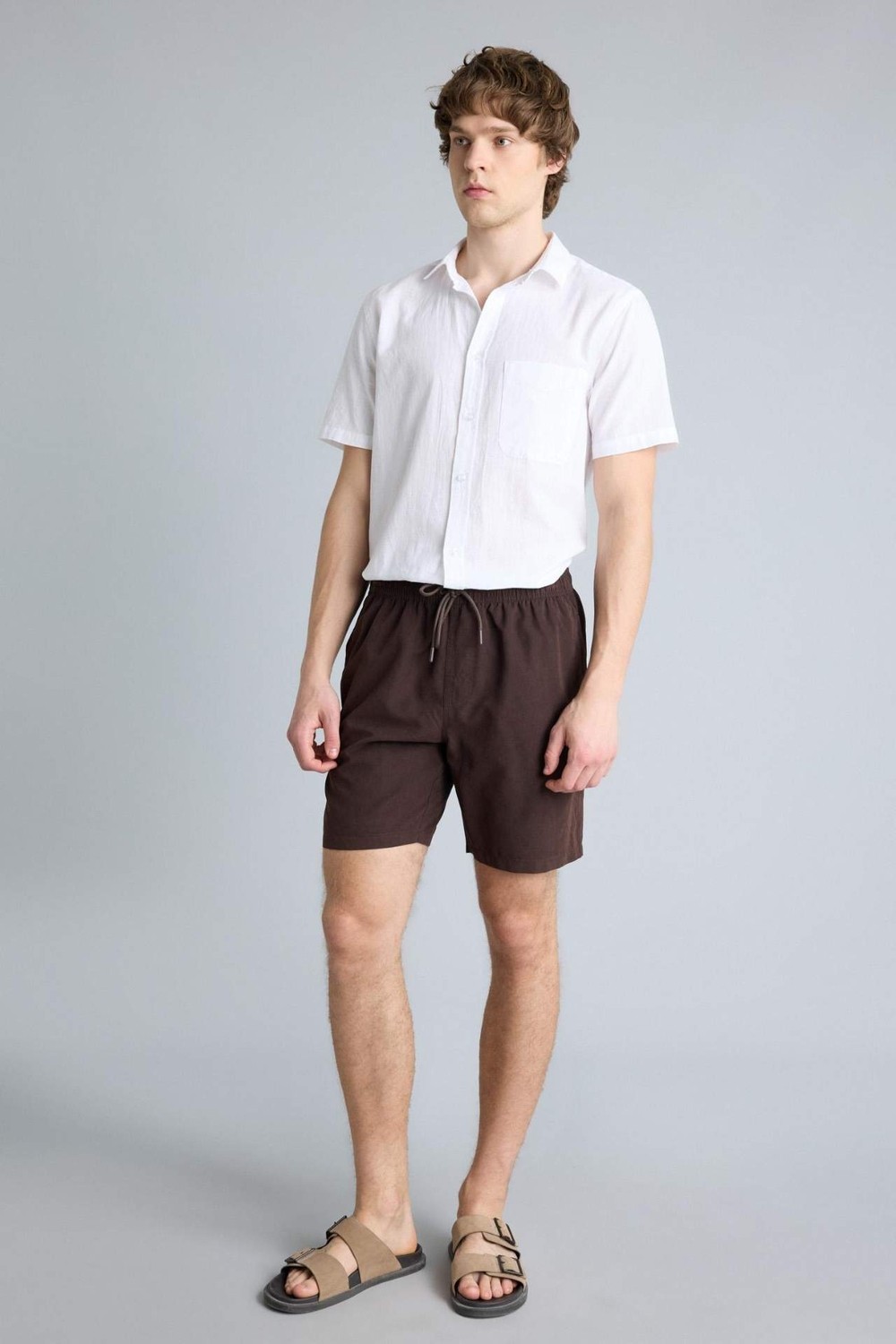 DeFacto Regular Fit Kısa Boy Yumuşak Tuşeli Deniz Şortu E0993AX26HS görsel 3