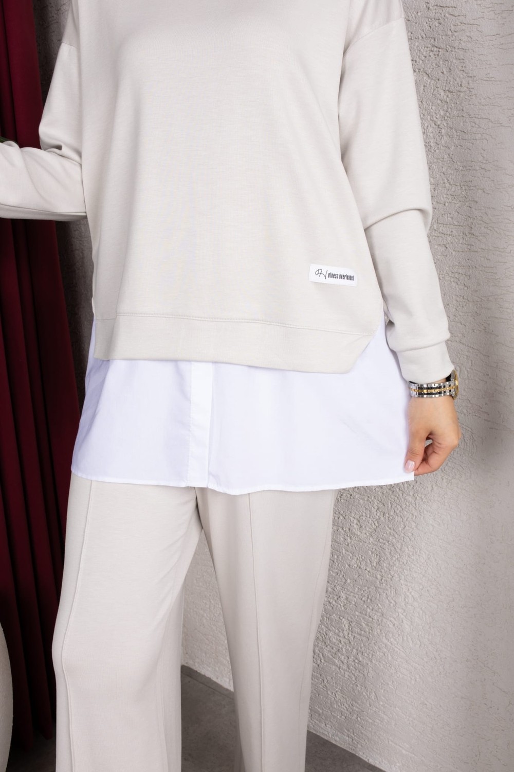 Weak Blue Kadın Ikili Takım Oversize Bol Paça Pantolon Günlük Şık Kombin