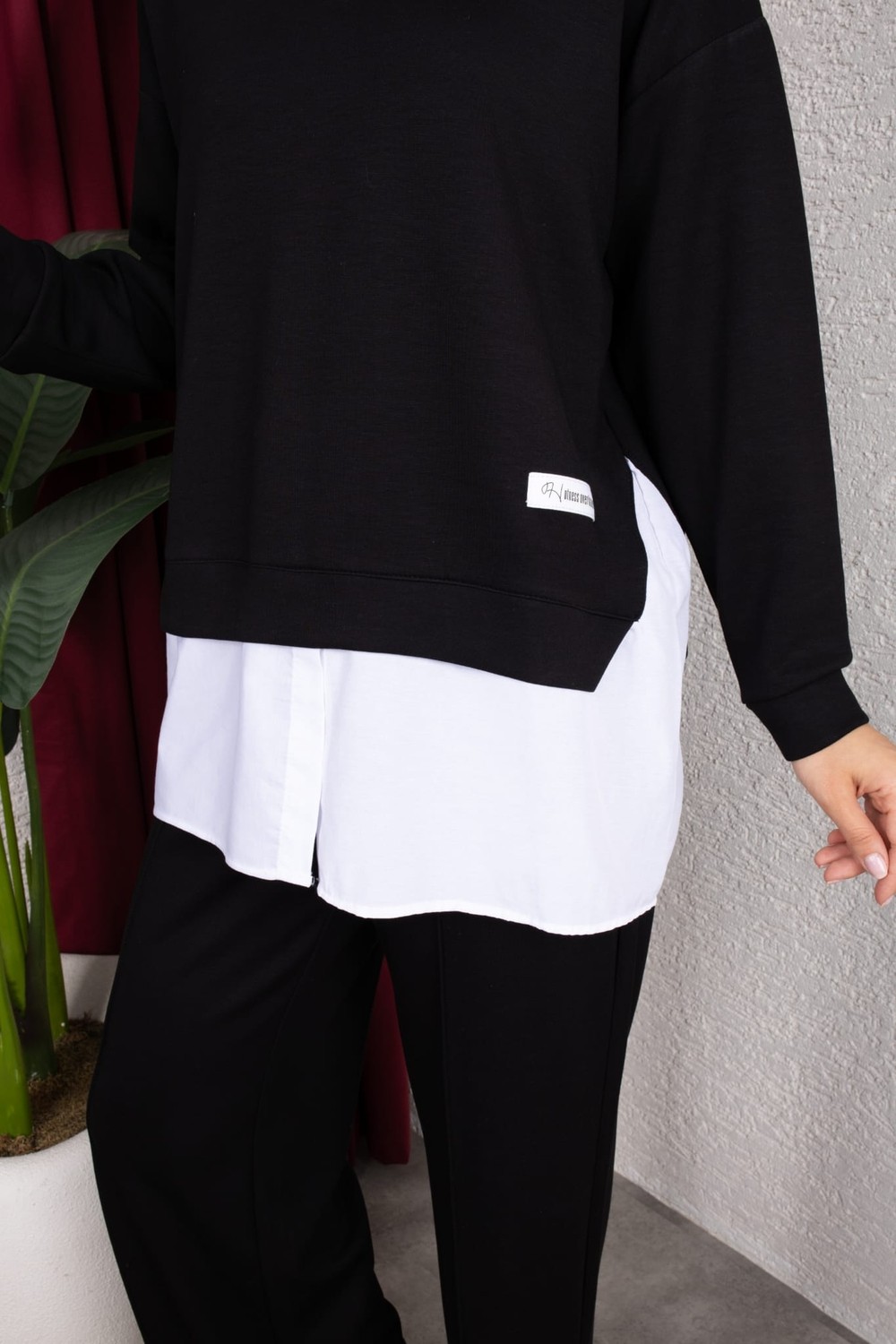 Weak Blue Kadın Ikili Takım Oversize Bol Paça Pantolon Günlük Şık Kombin