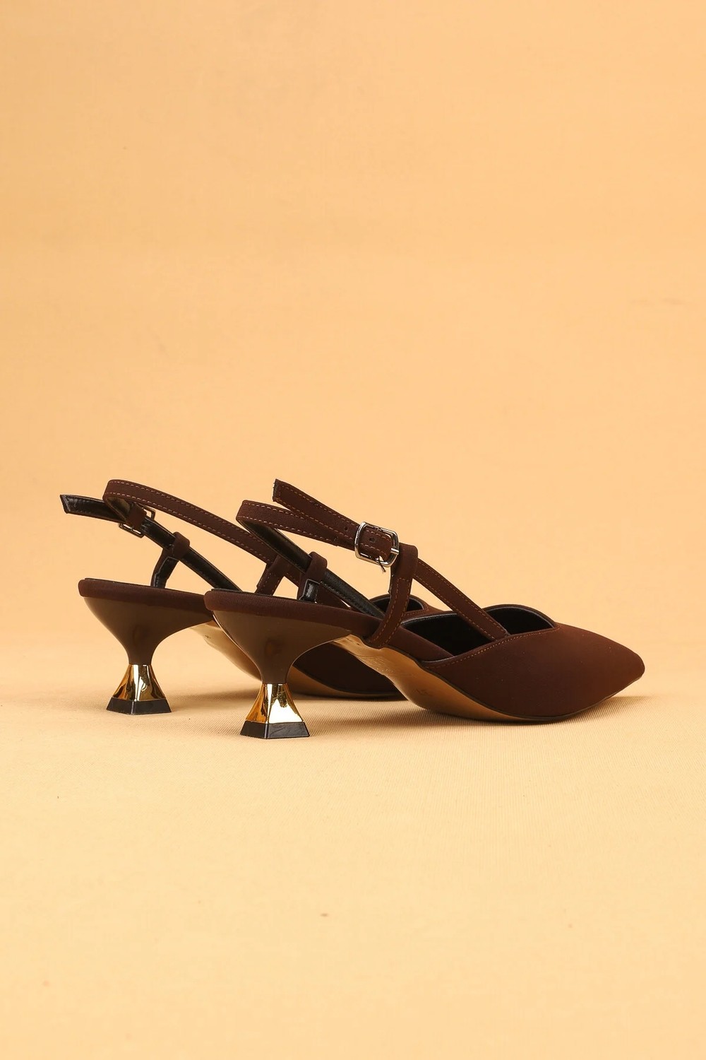 Nilsa Shoes Kadın Kısa Topuklu Saten Abiye Ayakkabı Topuklu Ayakkabı görsel 7