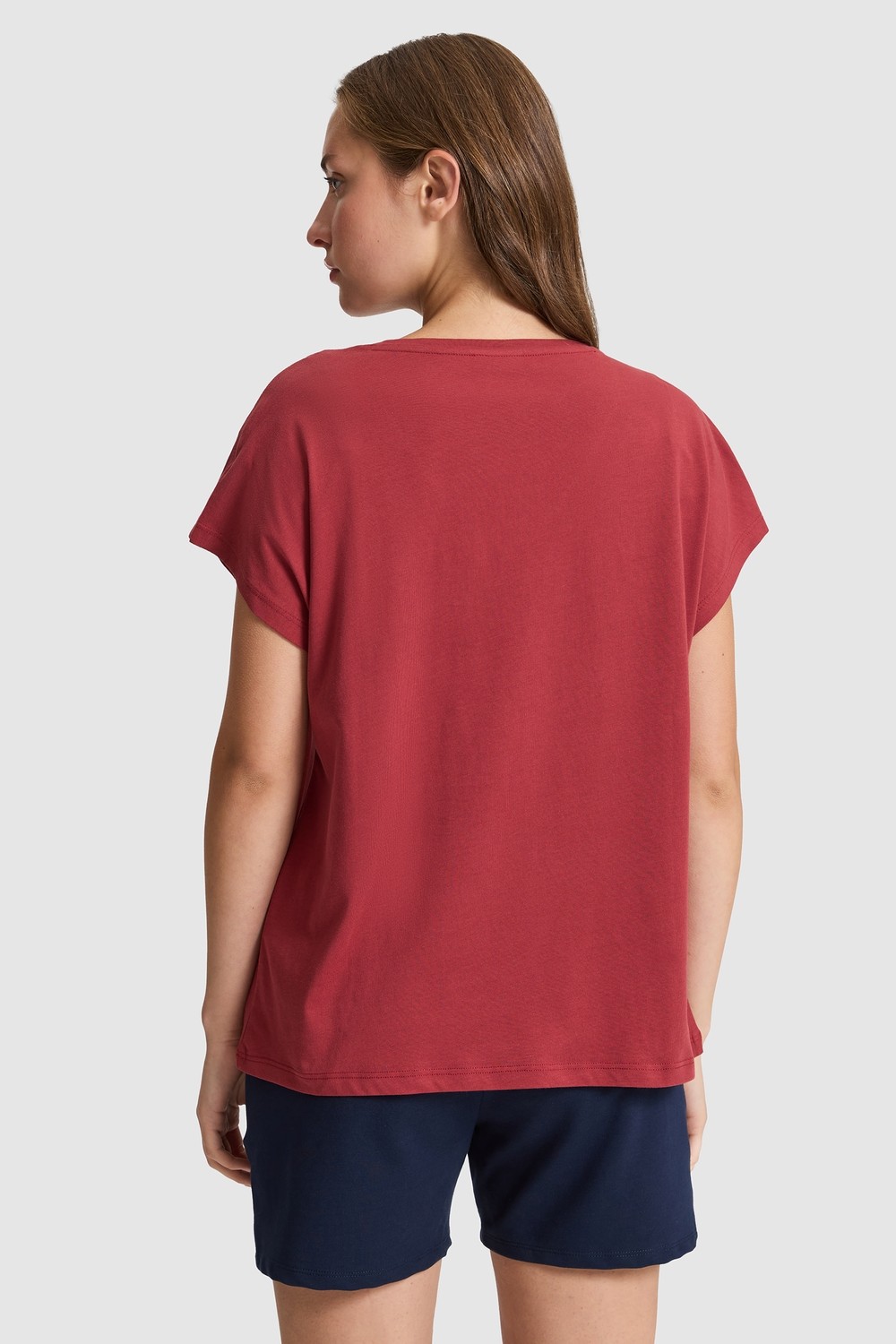 U.S. Polo Assn. Kadın Vişne Tişört Basic 50323541-VR223 görsel 5