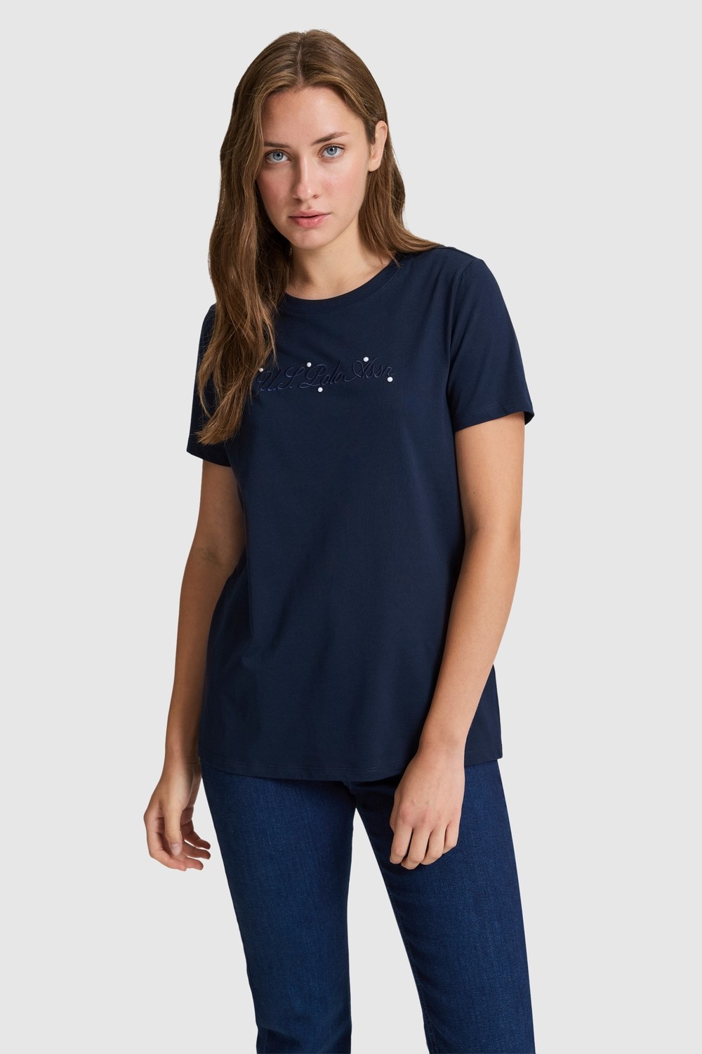 U.S. Polo Assn. Kadın Lacivert Tişört 50323463-VR033