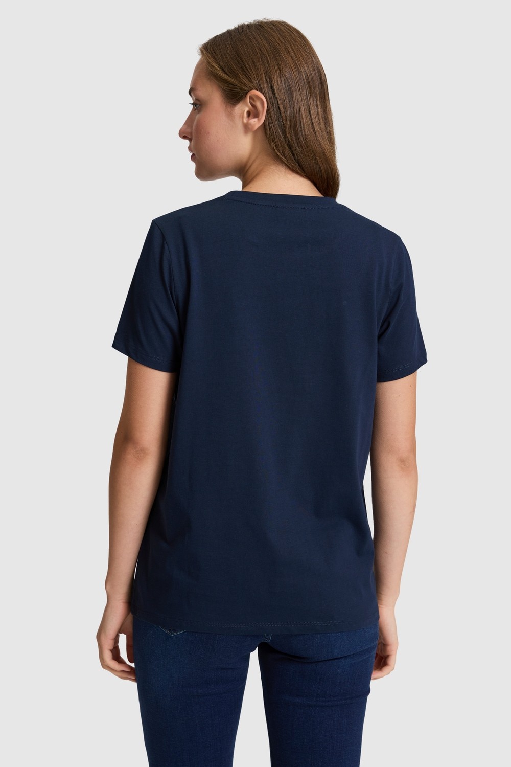 U.S. Polo Assn. Kadın Lacivert Tişört 50323463-VR033 görsel 5