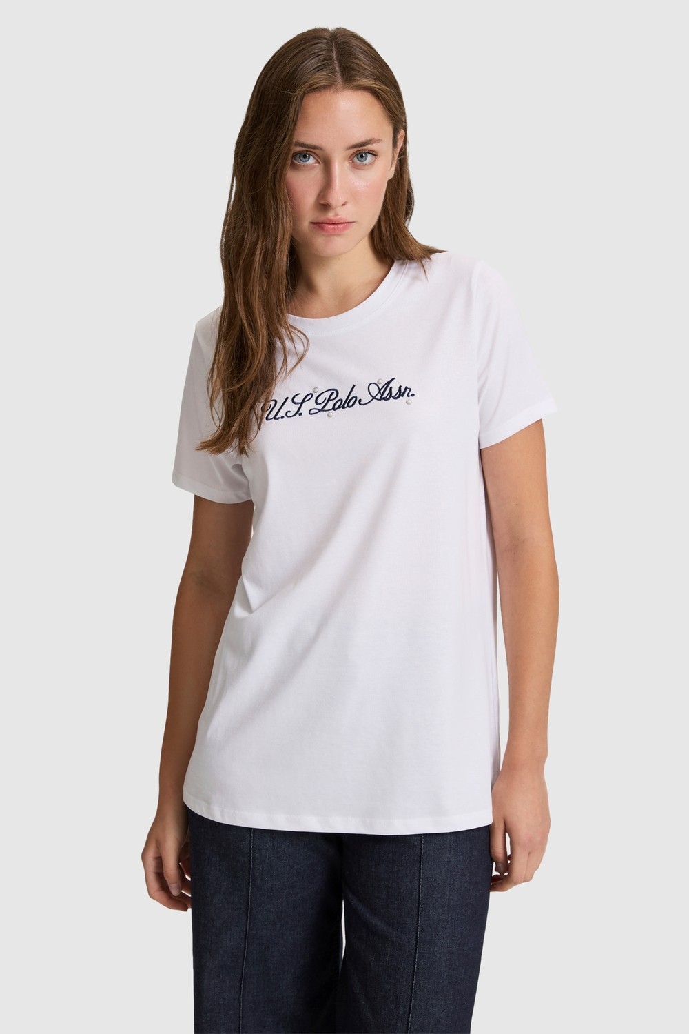 U.S. Polo Assn. Kadın Lacivert Tişört 50323463-VR033 görsel 7