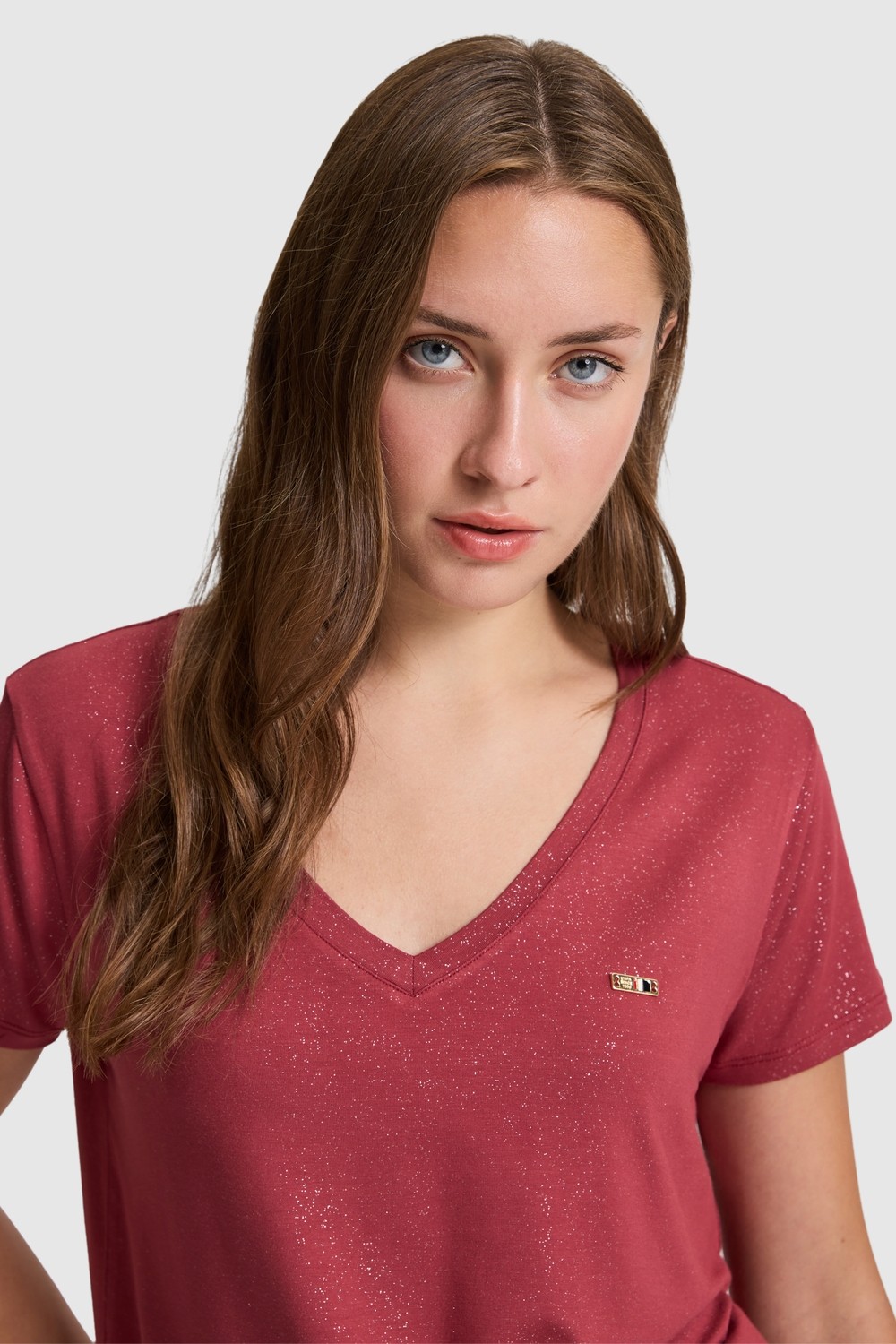 U.S. Polo Assn. Kadın Vişne Tişört 50323573-VR223 görsel 2