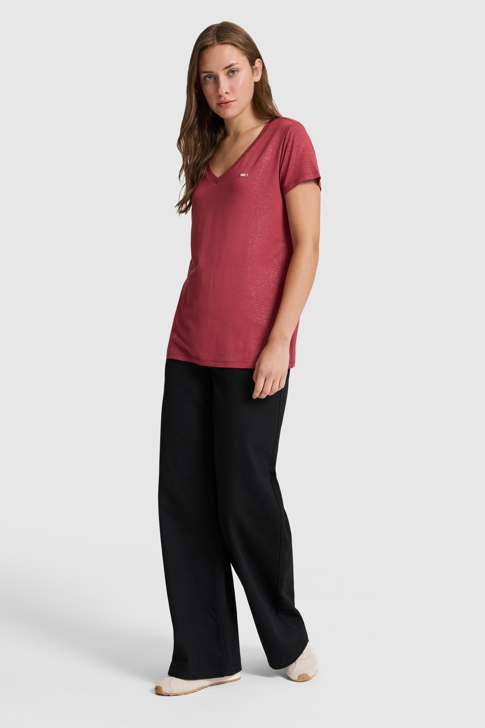 U.S. Polo Assn. Kadın Vişne Tişört 50323573-VR223 görsel 4
