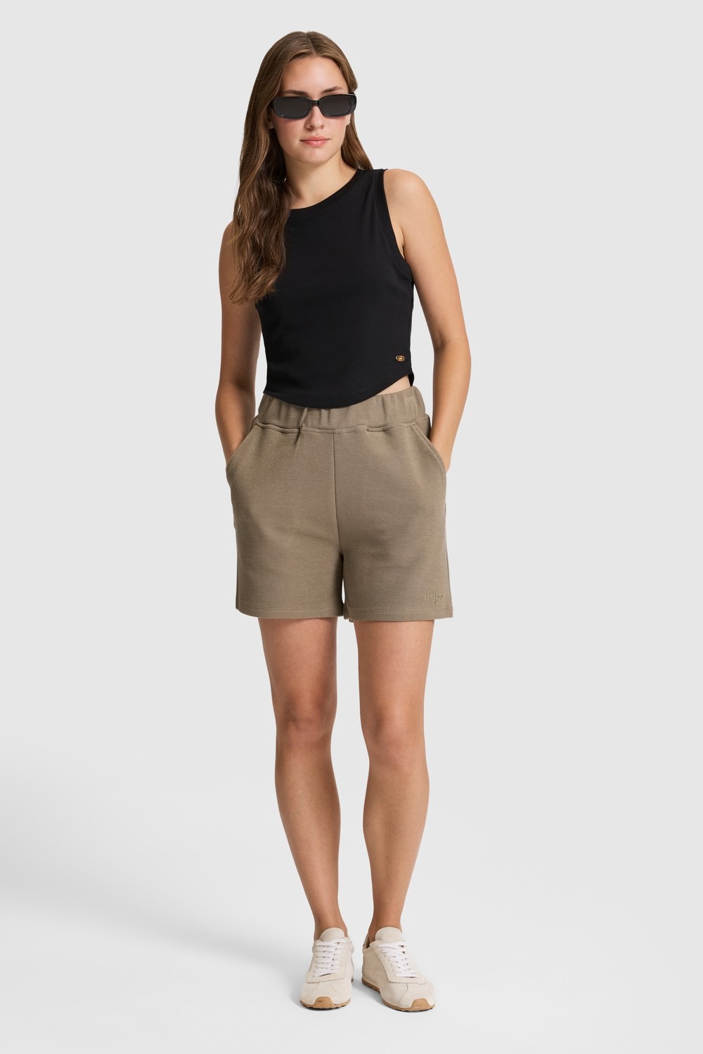 U.S. Polo Assn. Kadın Haki Şort (Örme) 50323506-VR027 görsel 7