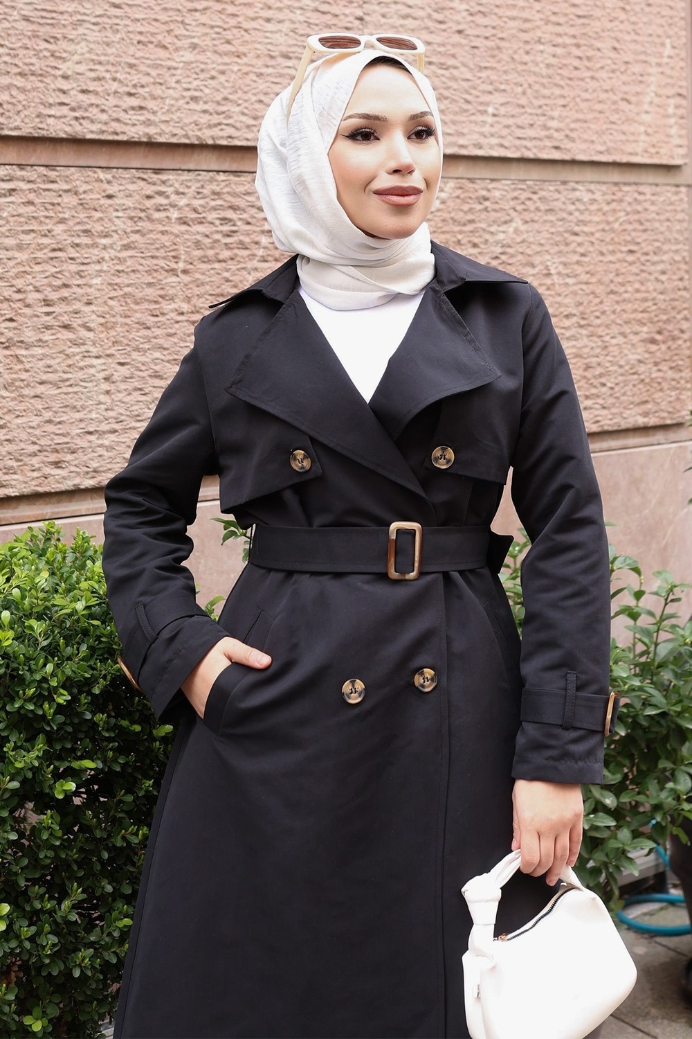 Missvalle Kemer Detaylı Düğmeli Trençkot Vizon 19301 görsel 2
