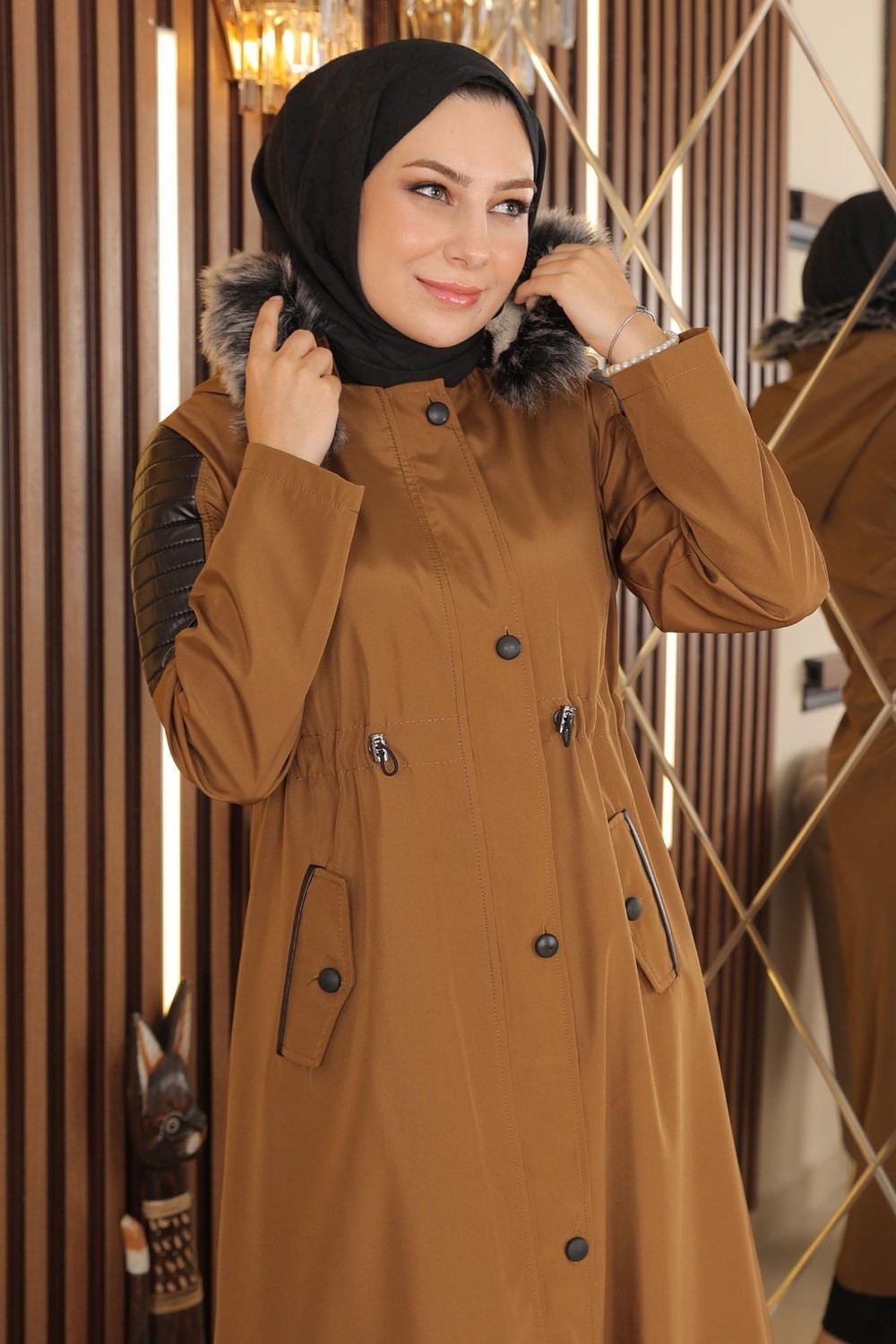 Missvalle Garni Detaylı Mont Taba 10385 görsel 2