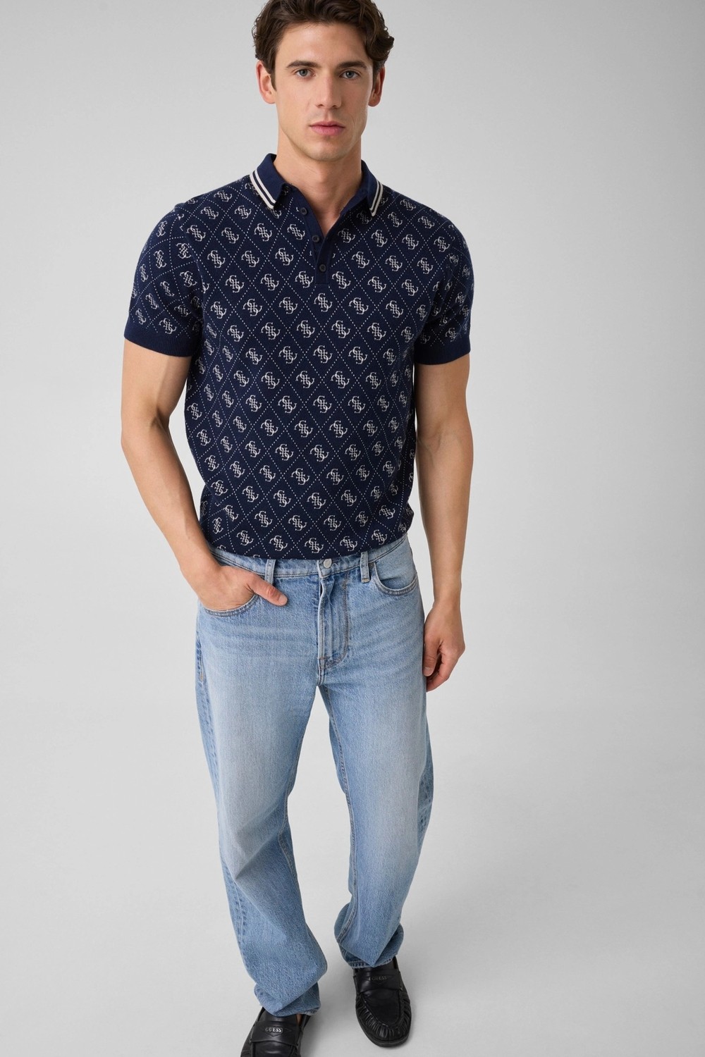 Guess Marlin Erkek Yün Karışımlı Triko görsel 2