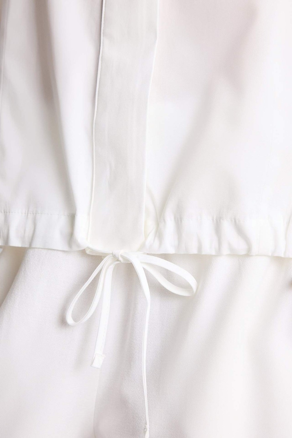DeFacto %100 Pamuk Regular Fit Poplin Uzun Kollu Ekru Tunik H0675AX26SP görsel 4