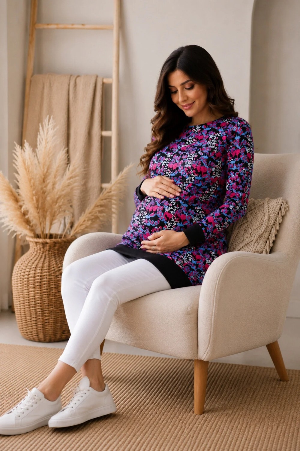 Meghan L.A Hamile Yumuşak Kumaş Tunik görsel 3