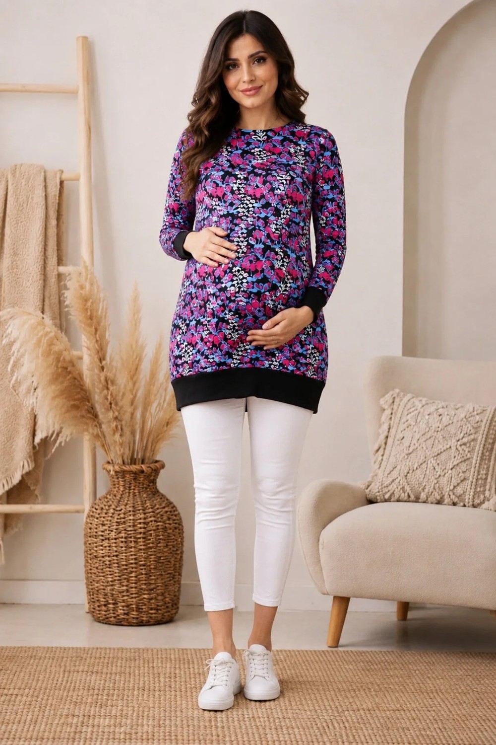 Meghan L.A Hamile Yumuşak Kumaş Tunik görsel 4