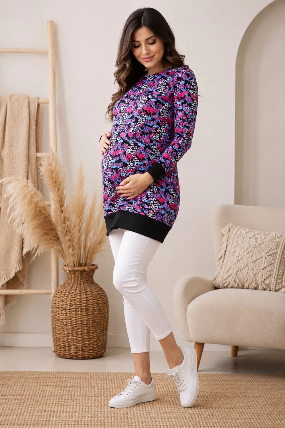 Meghan L.A Hamile Yumuşak Kumaş Tunik görsel 7