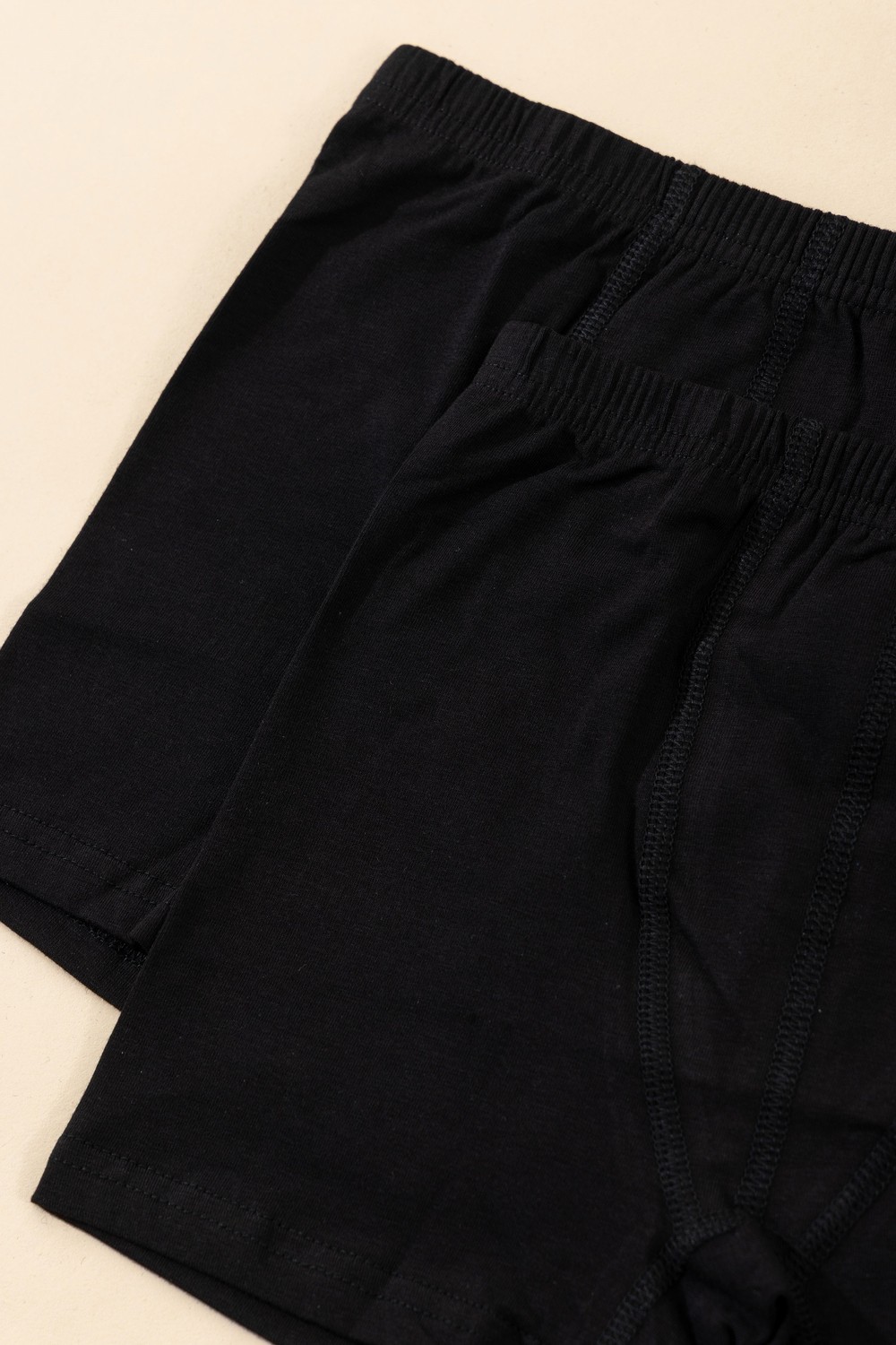 Baykar Erkek Çocuk Pamuklu Havlu Bel Düz Klasik Boxer 2'li Paket 3190 Beyaz görsel 5