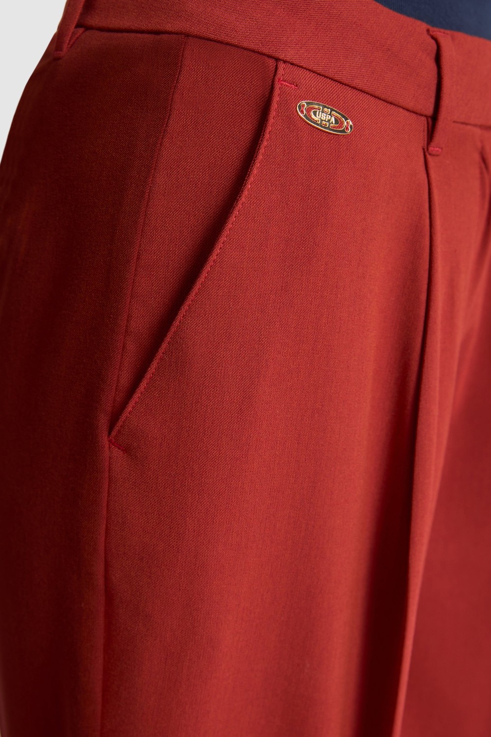 U.S. Polo Assn. Kadın Vişne Pantolon (Kanvas-Chino) 50325517-VR223 görsel 6
