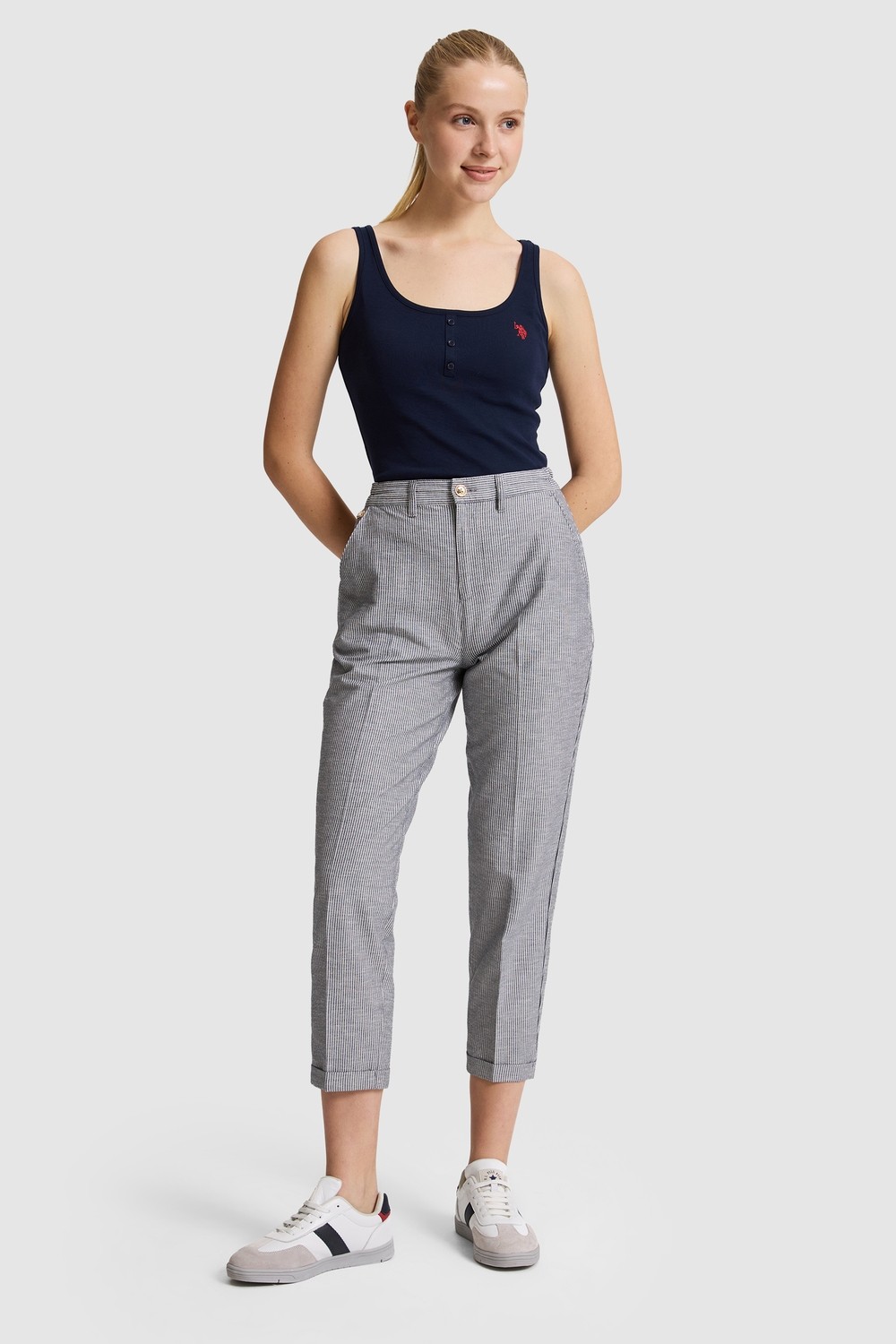 U.S. Polo Assn. Kadın Kum Pantolon (Kanvas-Chino) 50325535-VR085 görsel 7