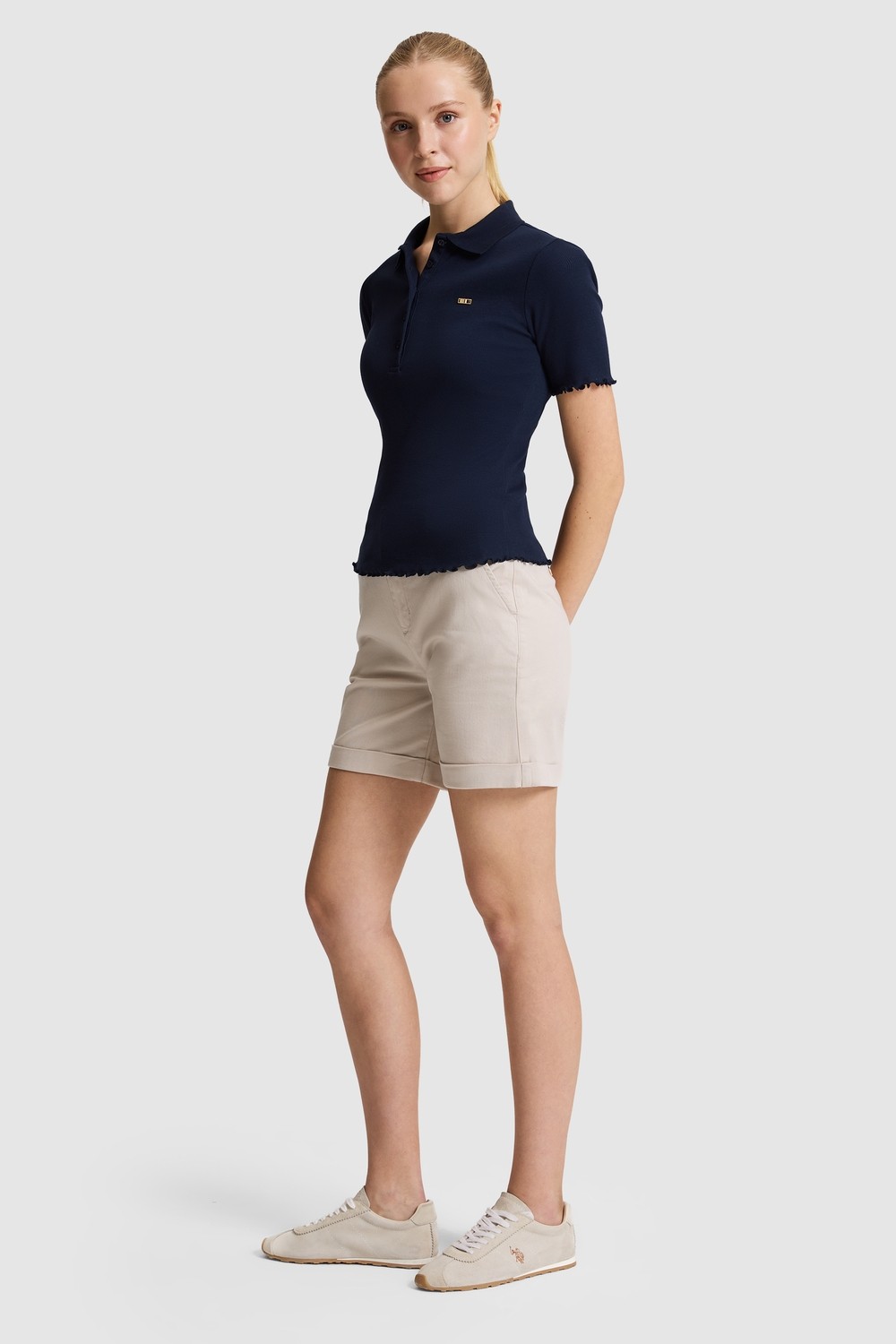 U.S. Polo Assn. Kadın Vizon Şort / Bermuda 50325529-VR052