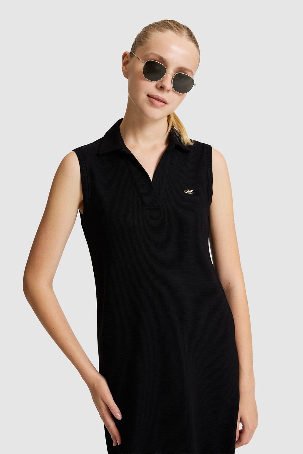 U.S. Polo Assn. Kadın Siyah Elbise (Örme) 50321807-VR046 görsel 2
