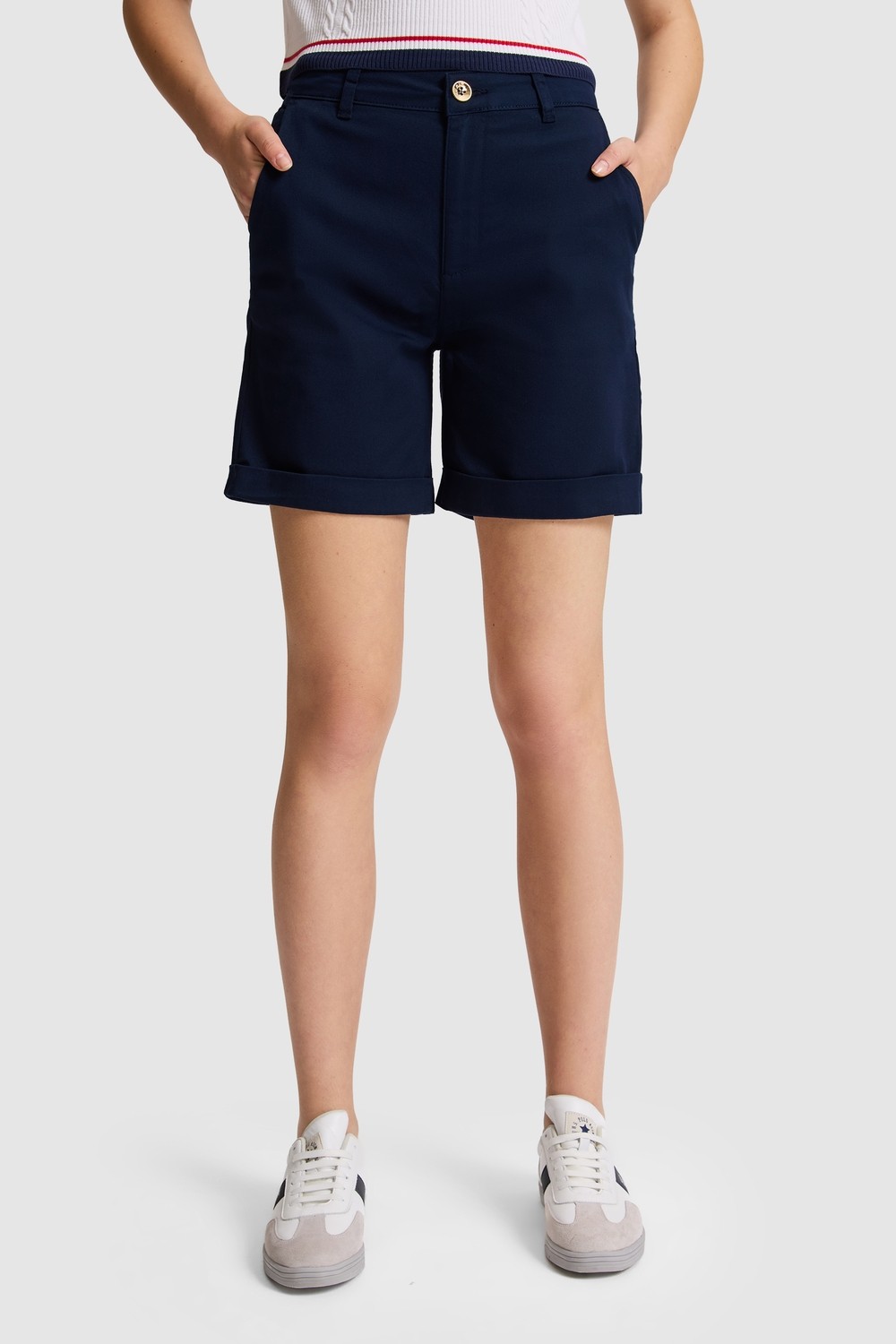 U.S. Polo Assn. Kadın Vizon Şort / Bermuda 50325529-VR052 görsel 8