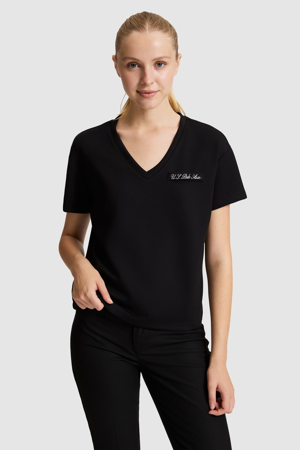 U.S. Polo Assn. Kadın Beyaz Tişört 50323493-VR013