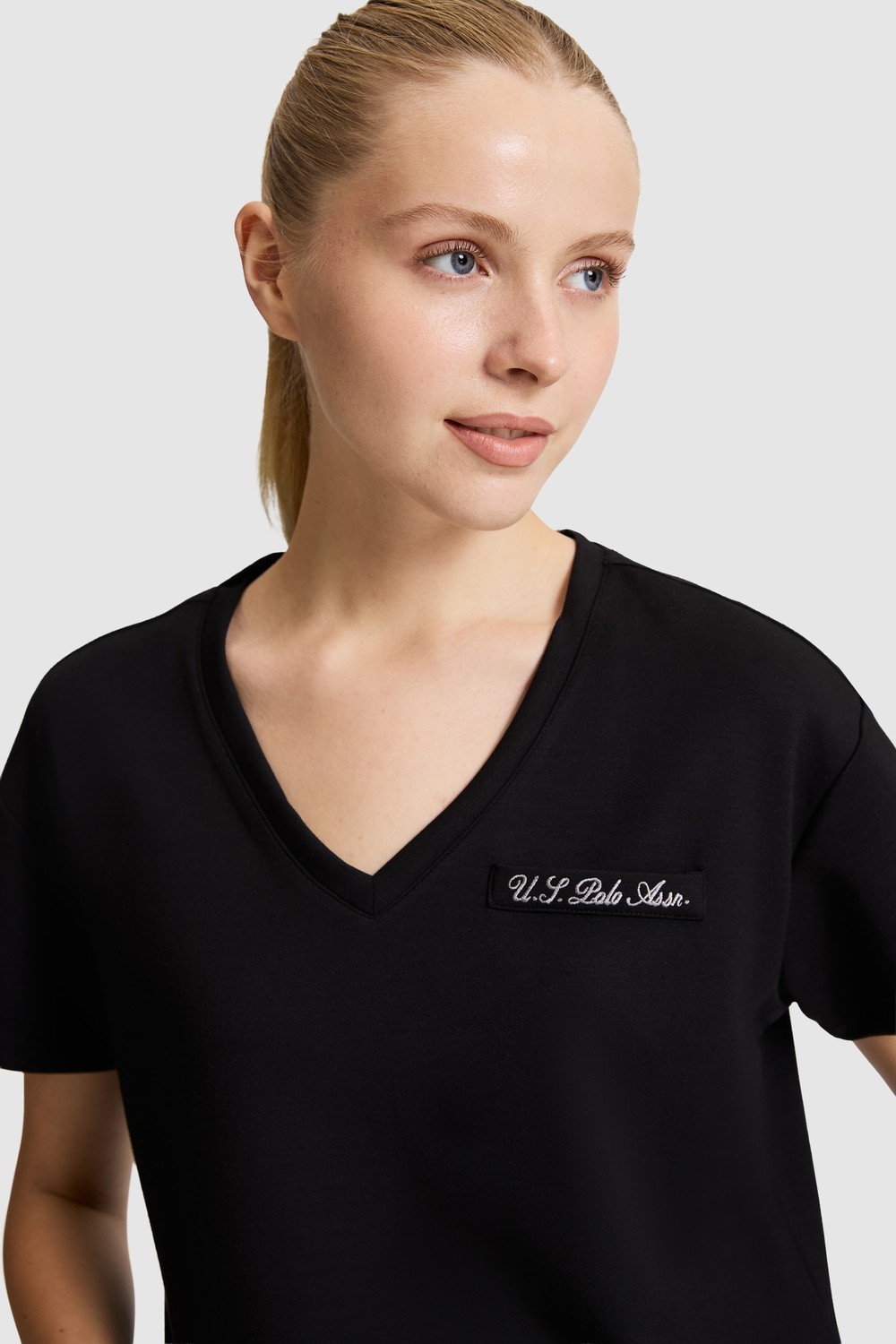 U.S. Polo Assn. Kadın Beyaz Tişört 50323493-VR013 görsel 2