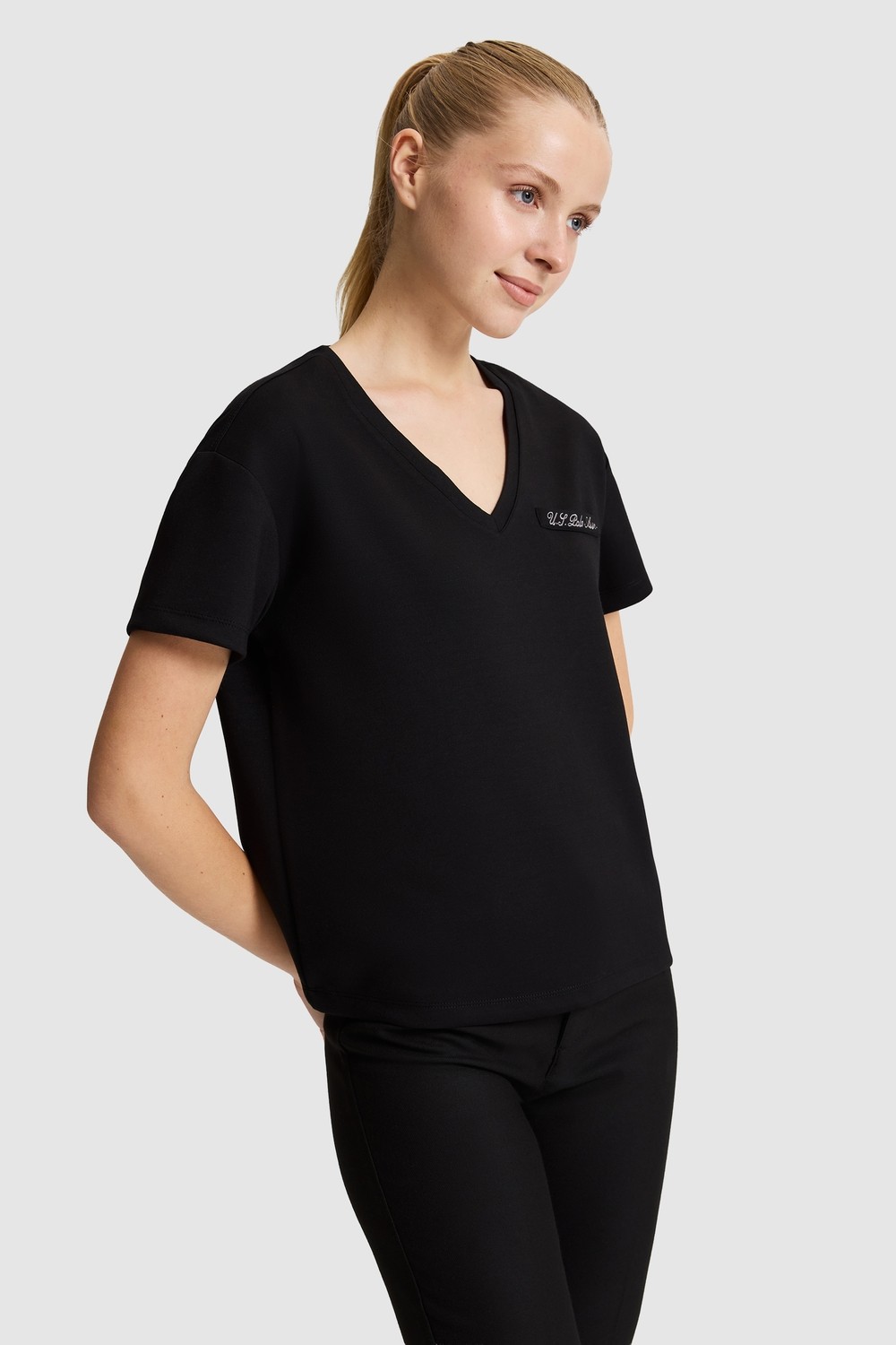 U.S. Polo Assn. Kadın Beyaz Tişört 50323493-VR013 görsel 3