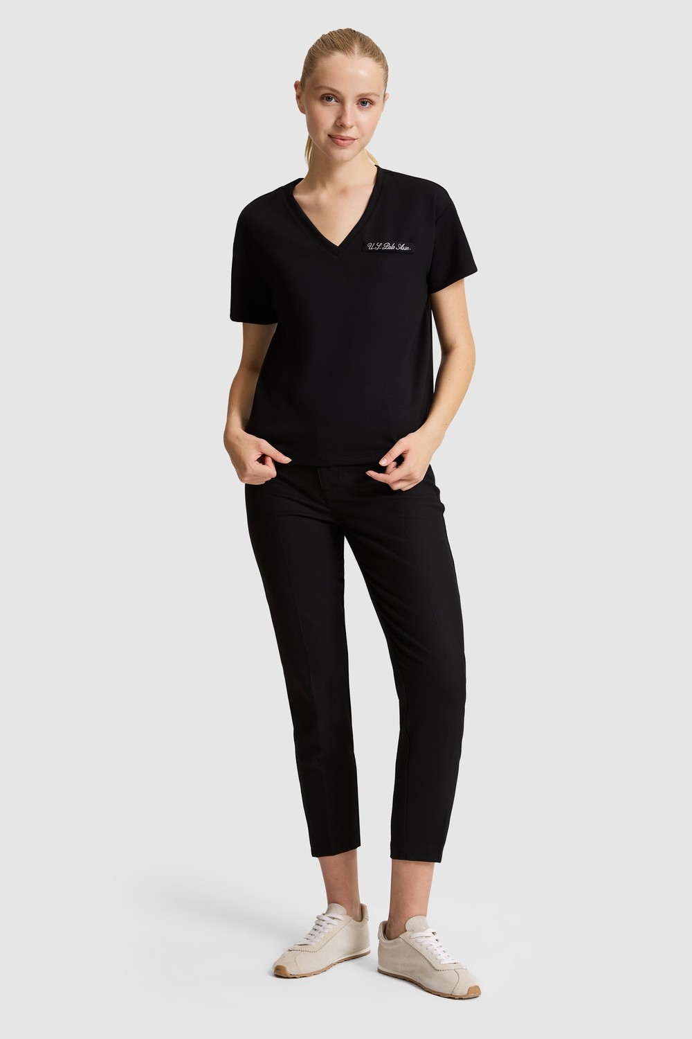 U.S. Polo Assn. Kadın Beyaz Tişört 50323493-VR013 görsel 4
