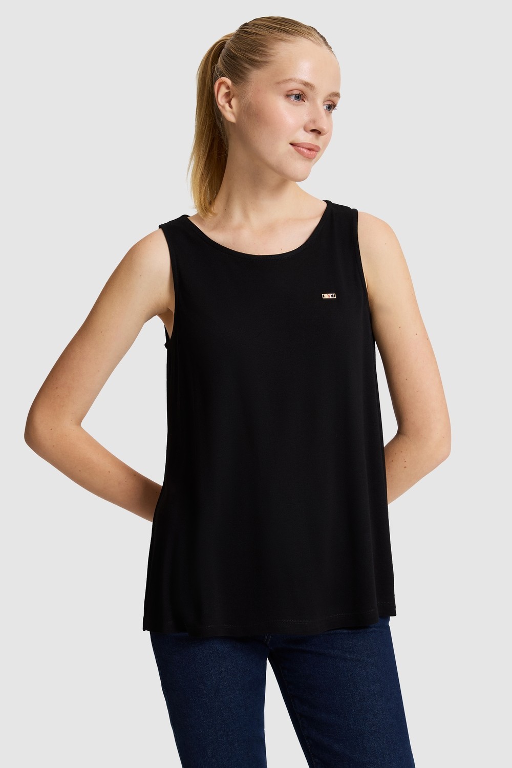 U.S. Polo Assn. Kadın Lacivert Tişört Basic 50323548-VR033 görsel 7