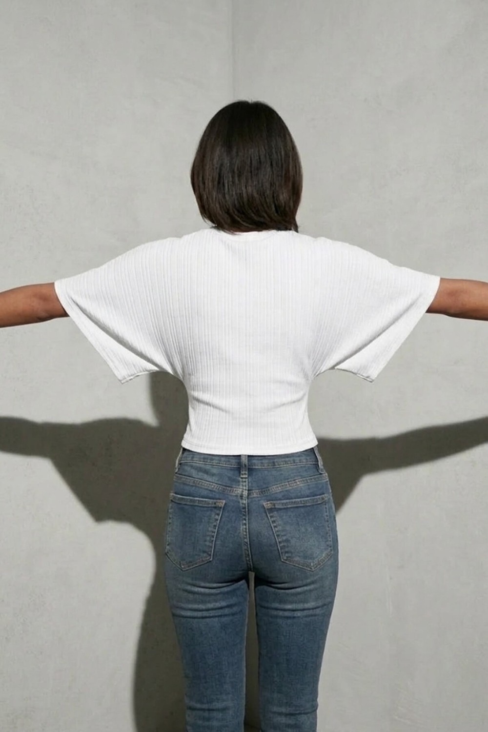 Şiir Wonsa Slim Fit Bele Oturan Geniş Kollu Doğal Viskon Karışımlı Dokulu Jakar Top & Kadın Bluz - Ekru görsel 7