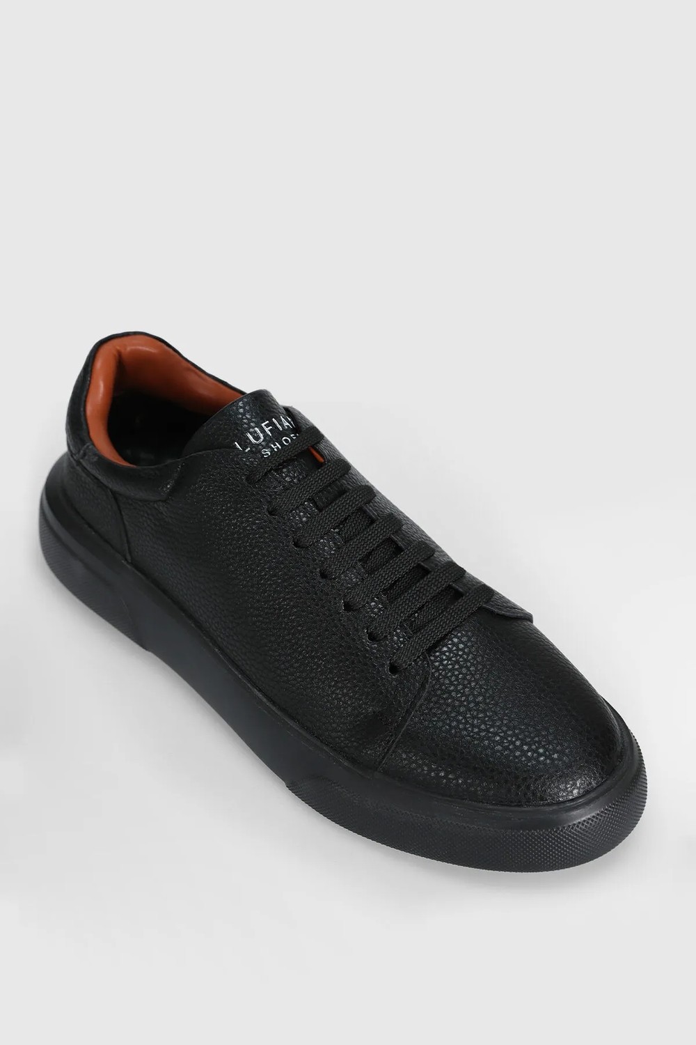 Lufian Tommy Erkek Deri Sneaker Ayakkabı Siyah görsel 6