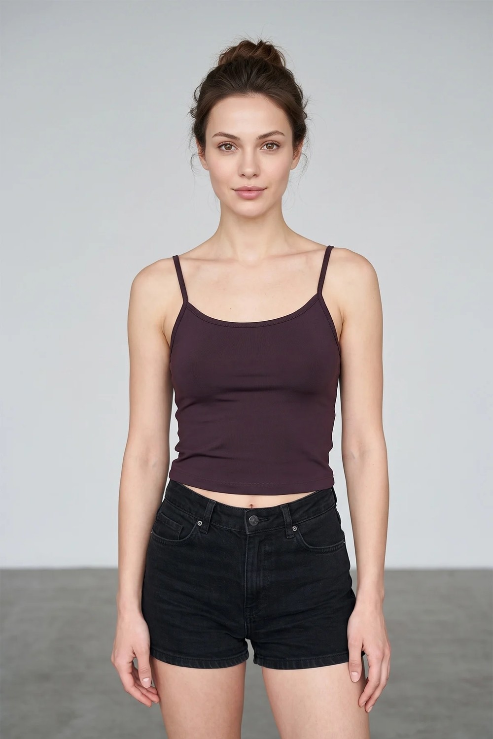 FullaModa Basic Ip Askılı Crop Body görsel 8
