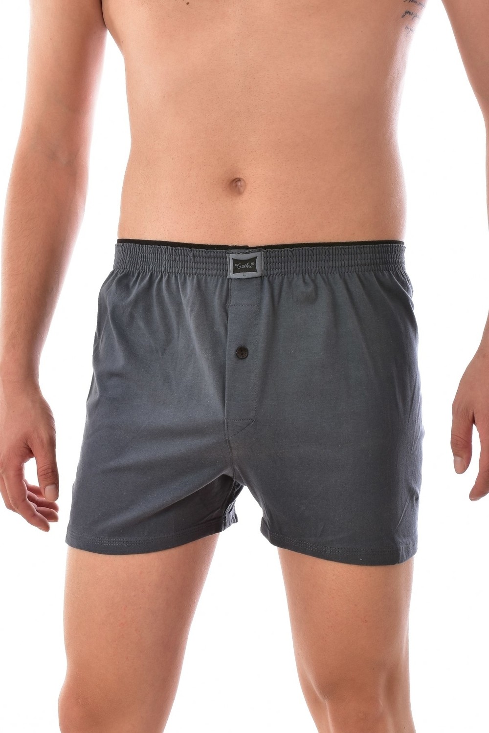 Tutku 6 Adet Tutku Pamuklu Düğmeli Erkek Boxer Füme 0117 görsel 2
