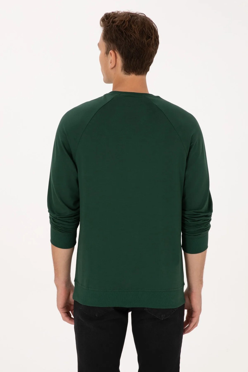 U.S. Polo Assn. Erkek Regular Fit Bisiklet Yaka Lacivert İnce Basic Sweatshirt 50313743-VR033 görsel 8