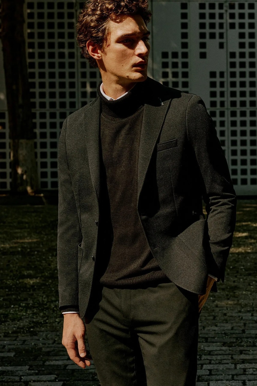 Altınyıldız Classics Erkek Lacivert Slim Fit Dar Kesim Mono Yaka Casual Blazer Ceket görsel 7
