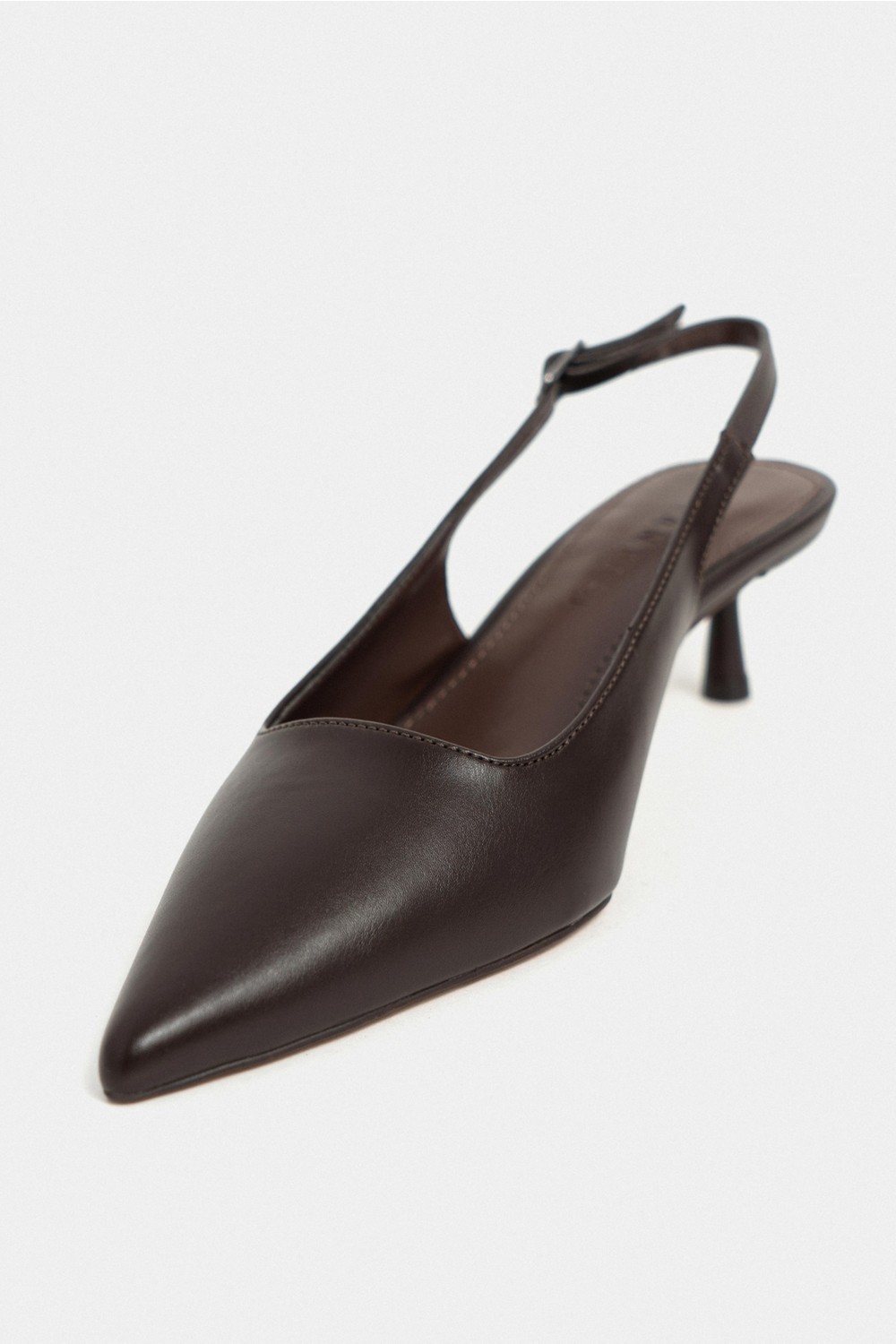 Nişantaşı Shoes Dipsy Siyah Mat Toka Detay Sivri Burun Kadın Topuklu Ayakkabı görsel 4