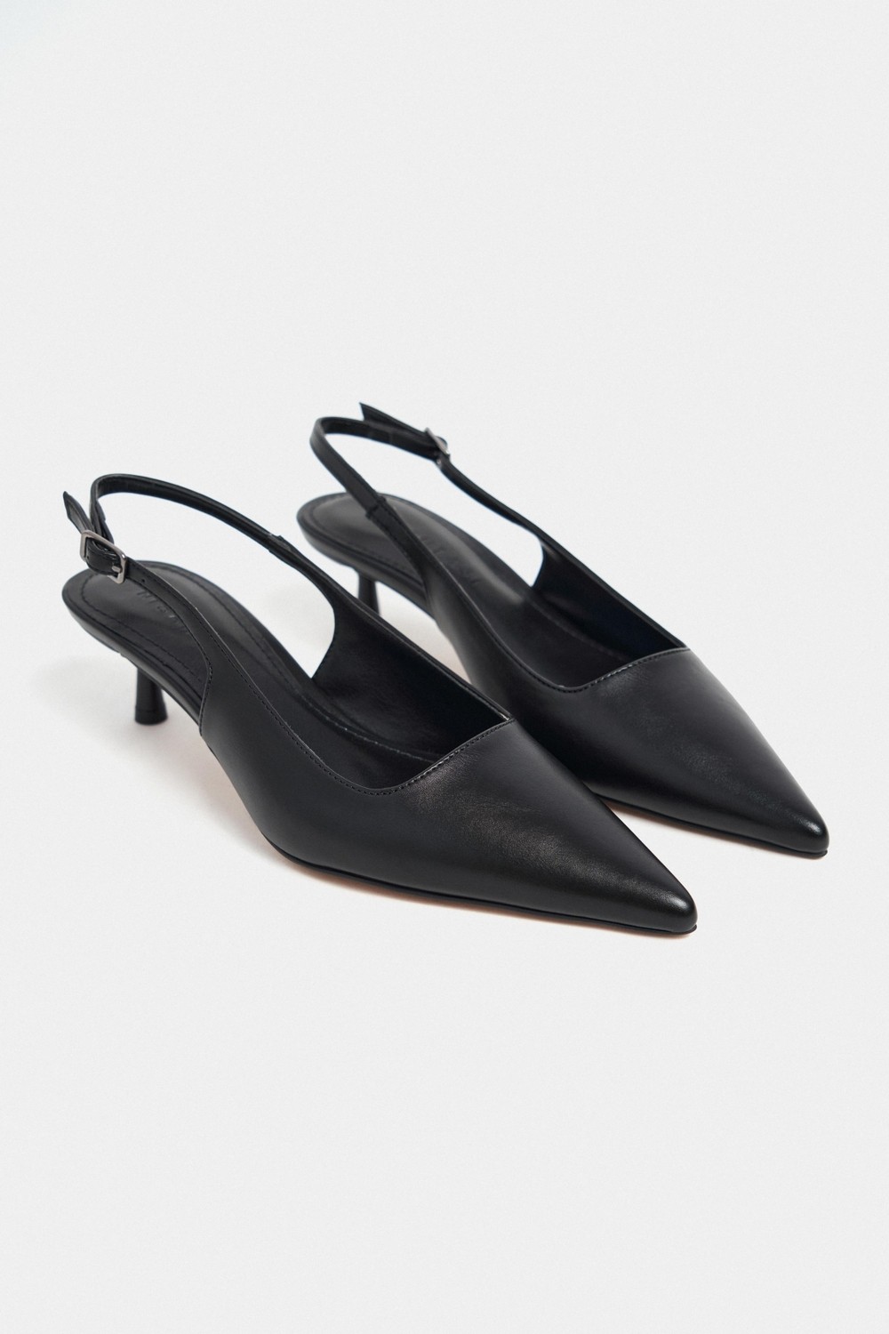 Nişantaşı Shoes Dipsy Siyah Mat Toka Detay Sivri Burun Kadın Topuklu Ayakkabı görsel 8
