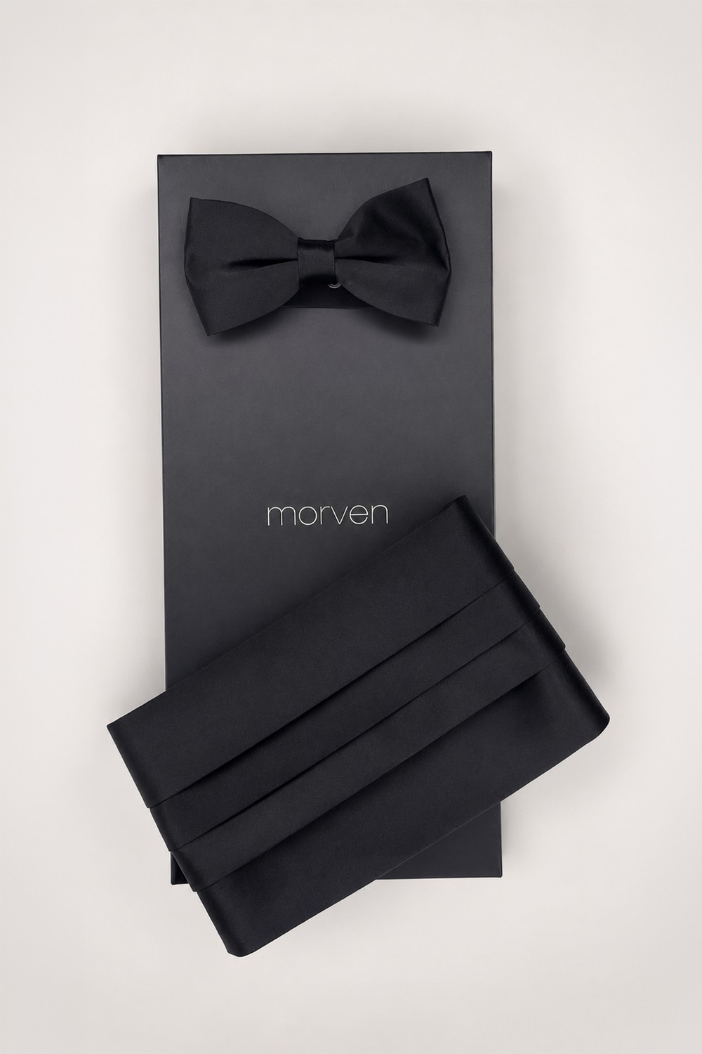 Morven Erkek Siyah Kutulu Papyon Kuşak Seti görsel 2