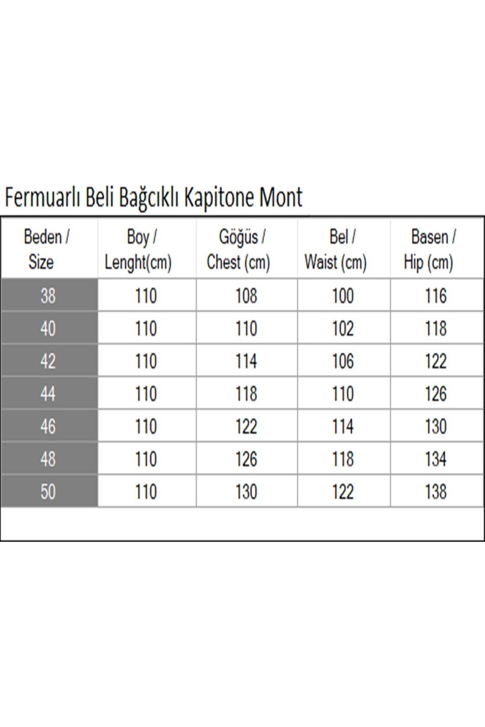 Missvalle Fermuarlı Beli Bağcıklı Kapitone Mont Bej 19283 görsel 5