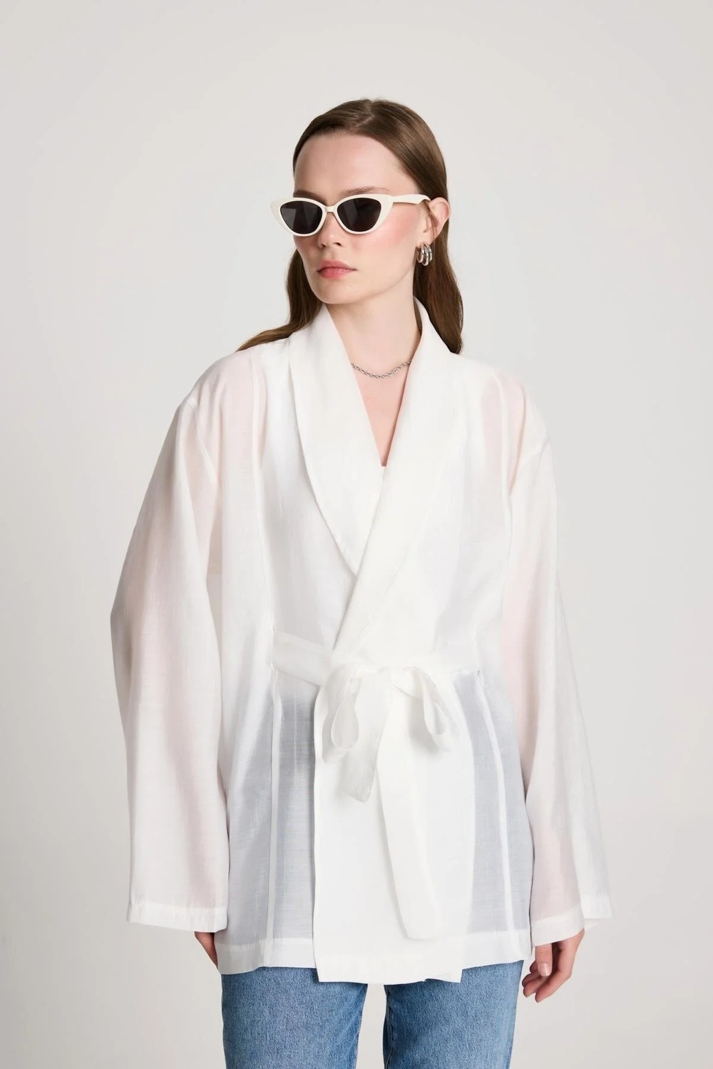 Minaaise Lara Kimono Ekru 29192 görsel 2