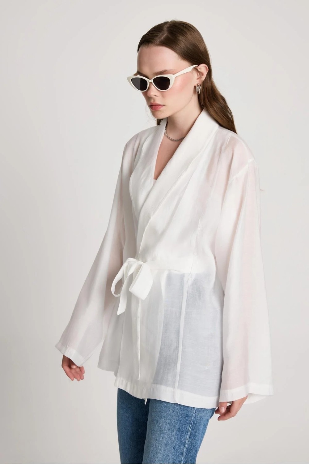 Minaaise Lara Kimono Ekru 29192 görsel 3