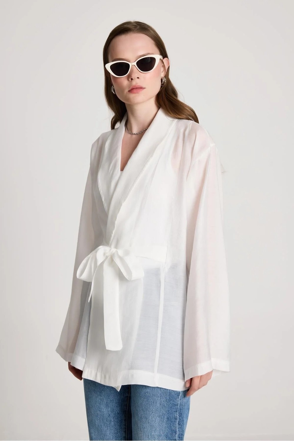 Minaaise Lara Kimono Ekru 29192 görsel 6