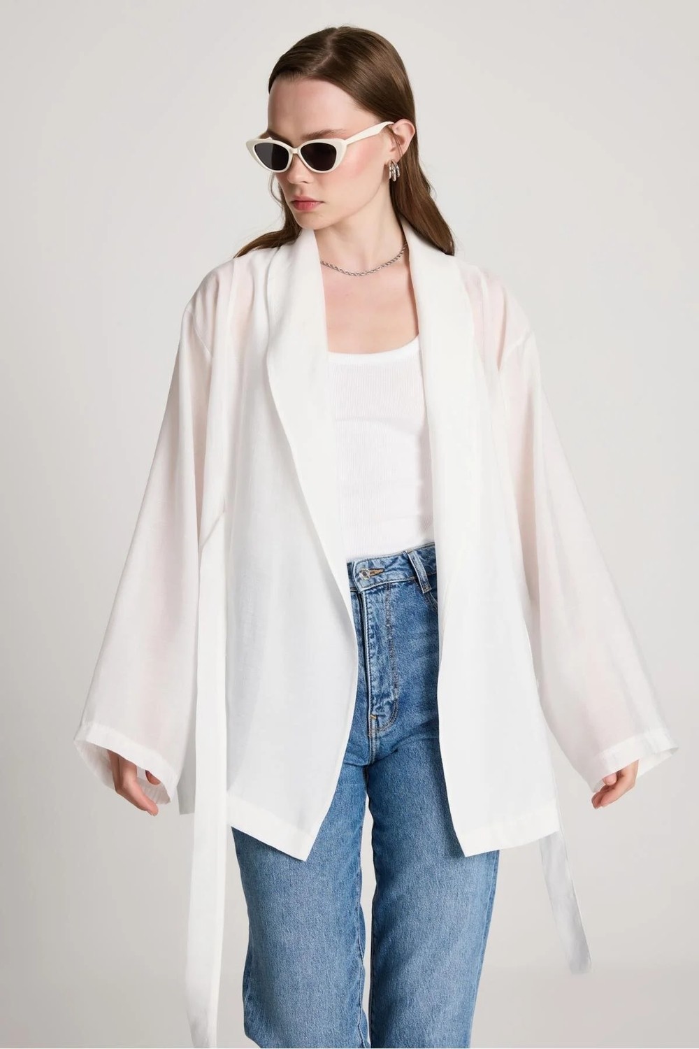 Minaaise Lara Kimono Ekru 29192 görsel 7
