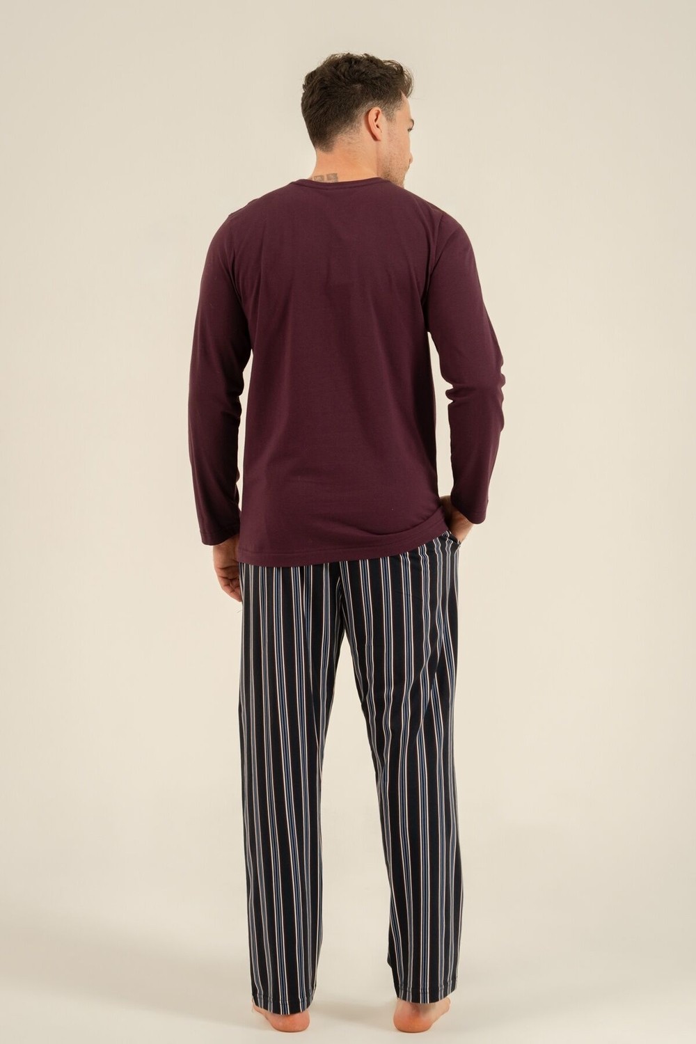 Arnetta Erkek Everything Is Possible Mor Uzun Kol Pijama Takım AR3835-S-V1 AR3835-S-V1 görsel 4