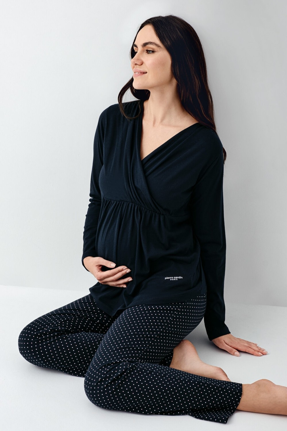 Pierre Cardin Kadın Lacivert Lohusa Pijama Takımı 9094-S