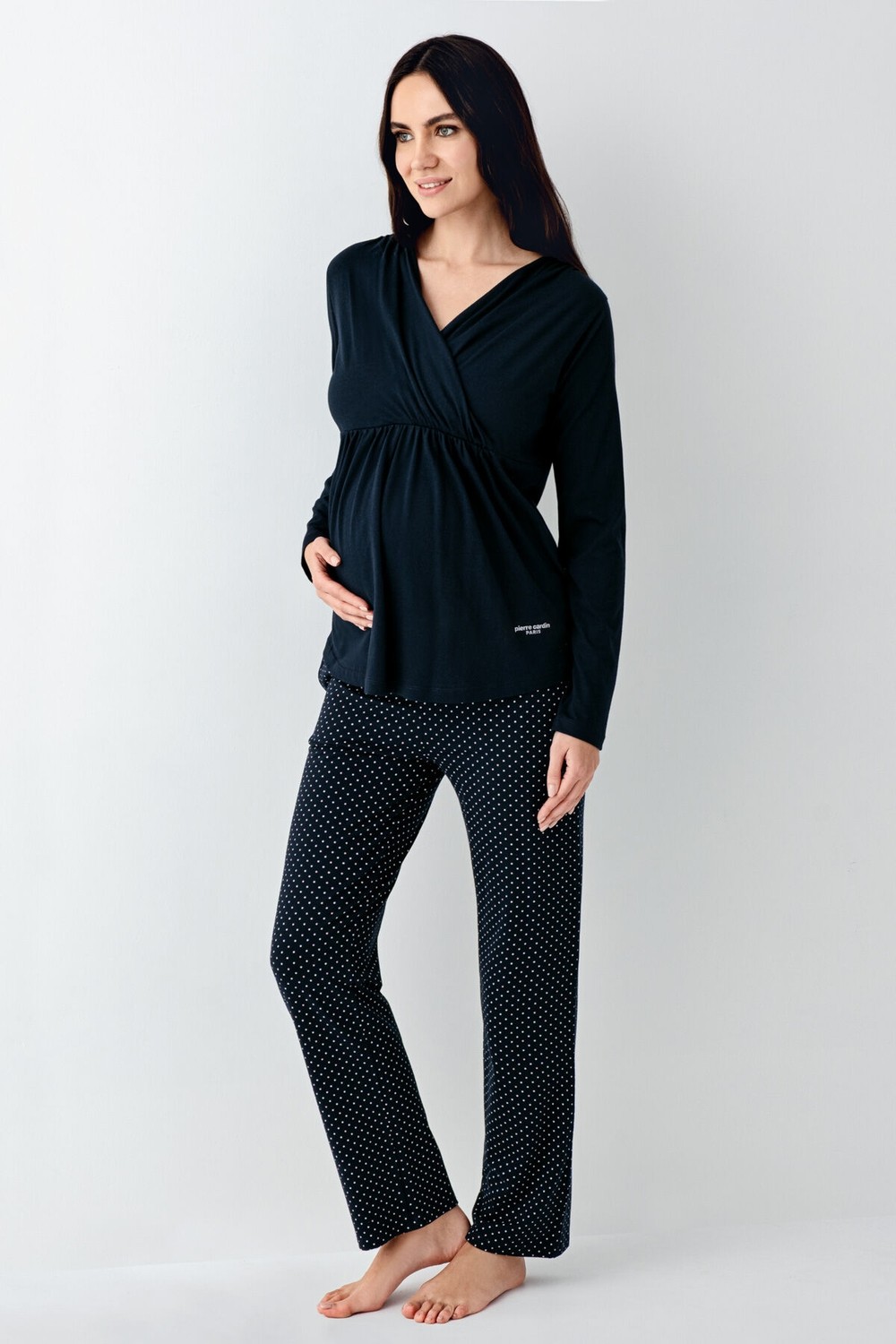 Pierre Cardin Kadın Lacivert Lohusa Pijama Takımı 9094-S görsel 2